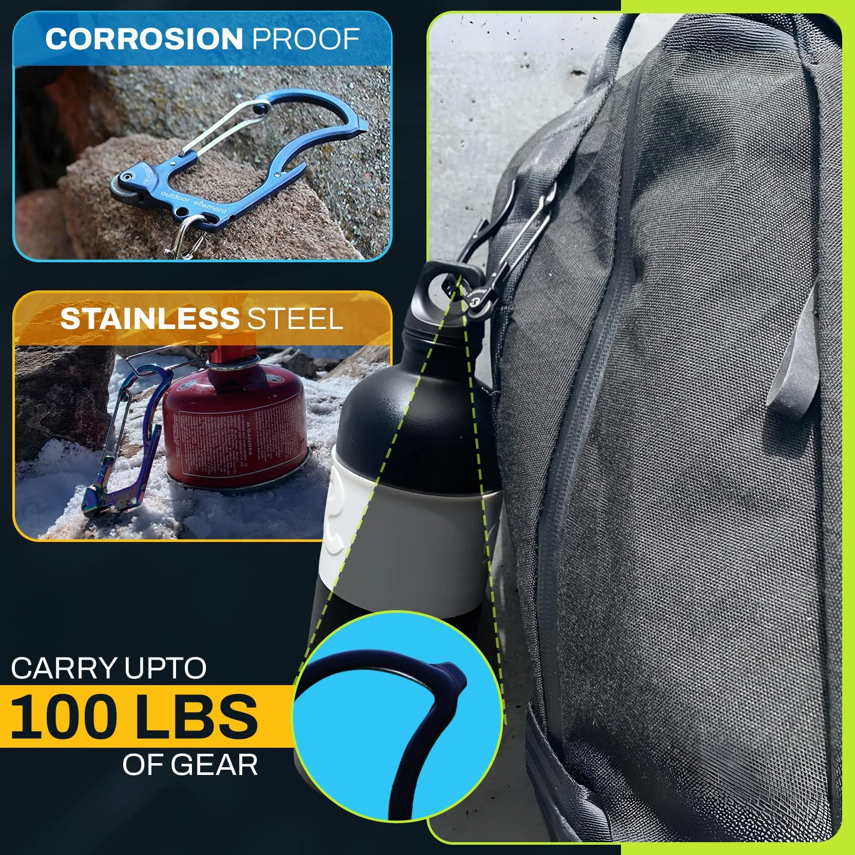 OUTDOOR ELEMENT Firebiner EDC Carabiner