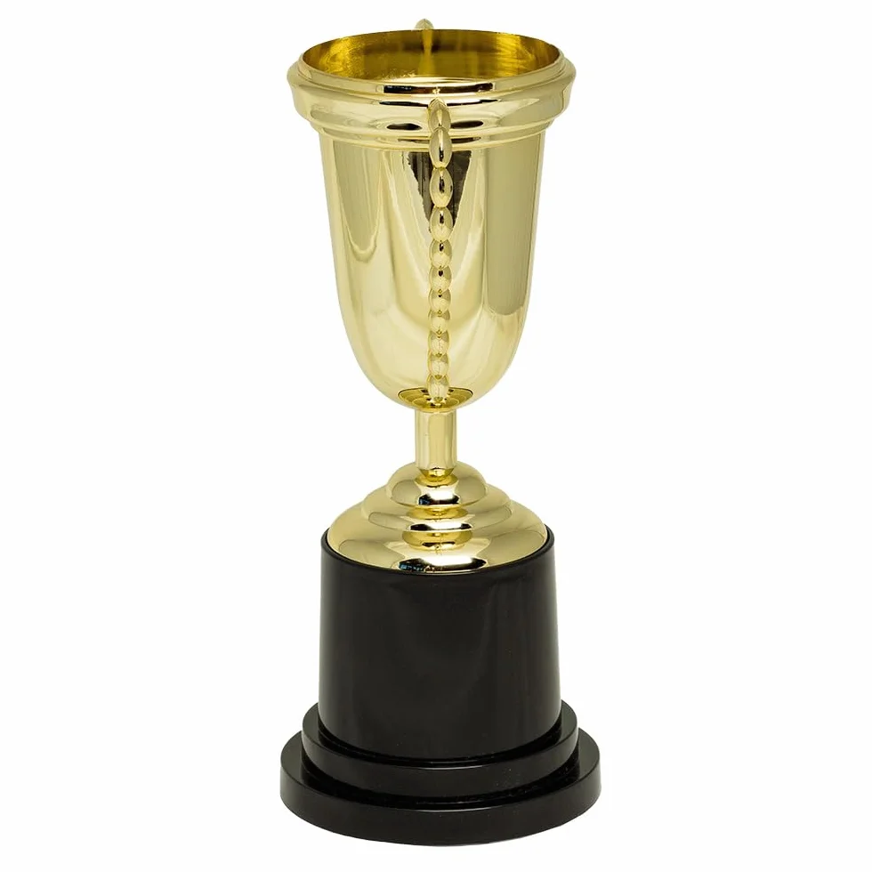 Boland - 30848 - Złote trofeum, rozmiar 25 cm, dekoracja imprezowa, puchar, konkurs, zwycięzca