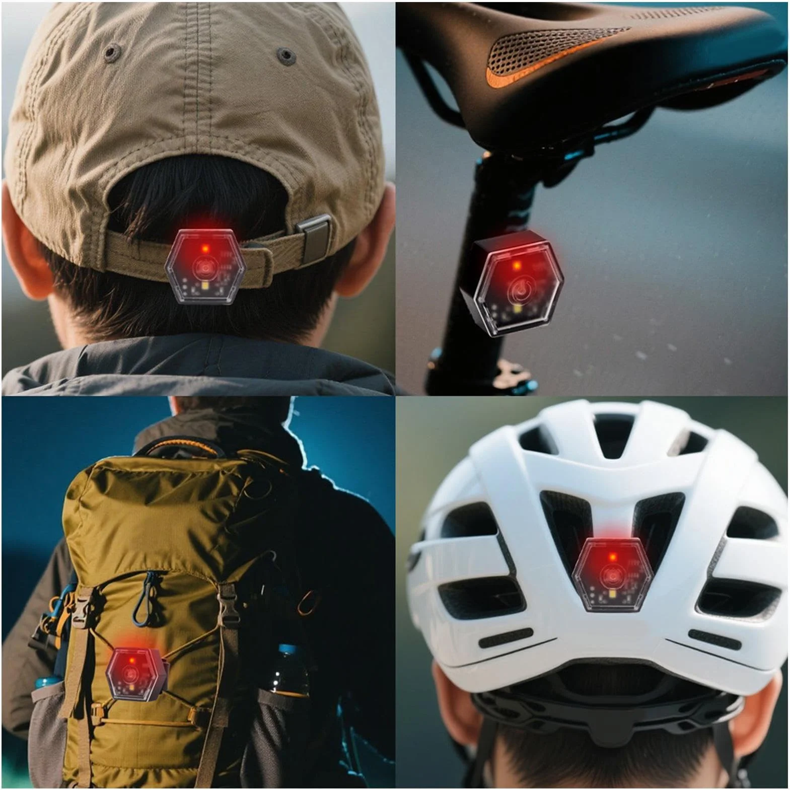 LED Światła Bezpieczeństwa Rowerowego Wodoodporne Regulowana Dwutrybowa Lampa Rowerowa