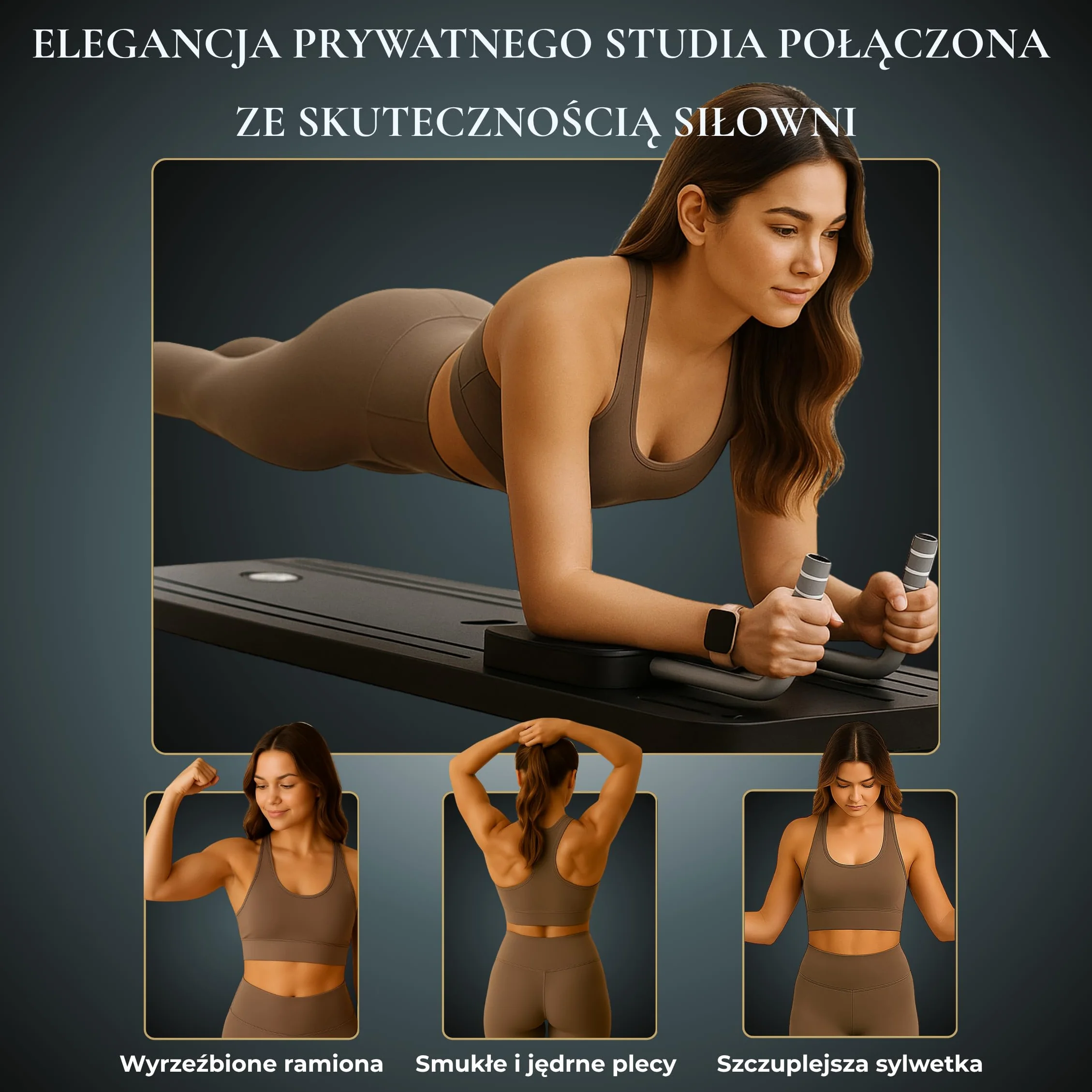 Pilates Reformer Składany 5 w 1 Mini Deska Pilates Wielofunkcyjna Maszyna Trening w Domu