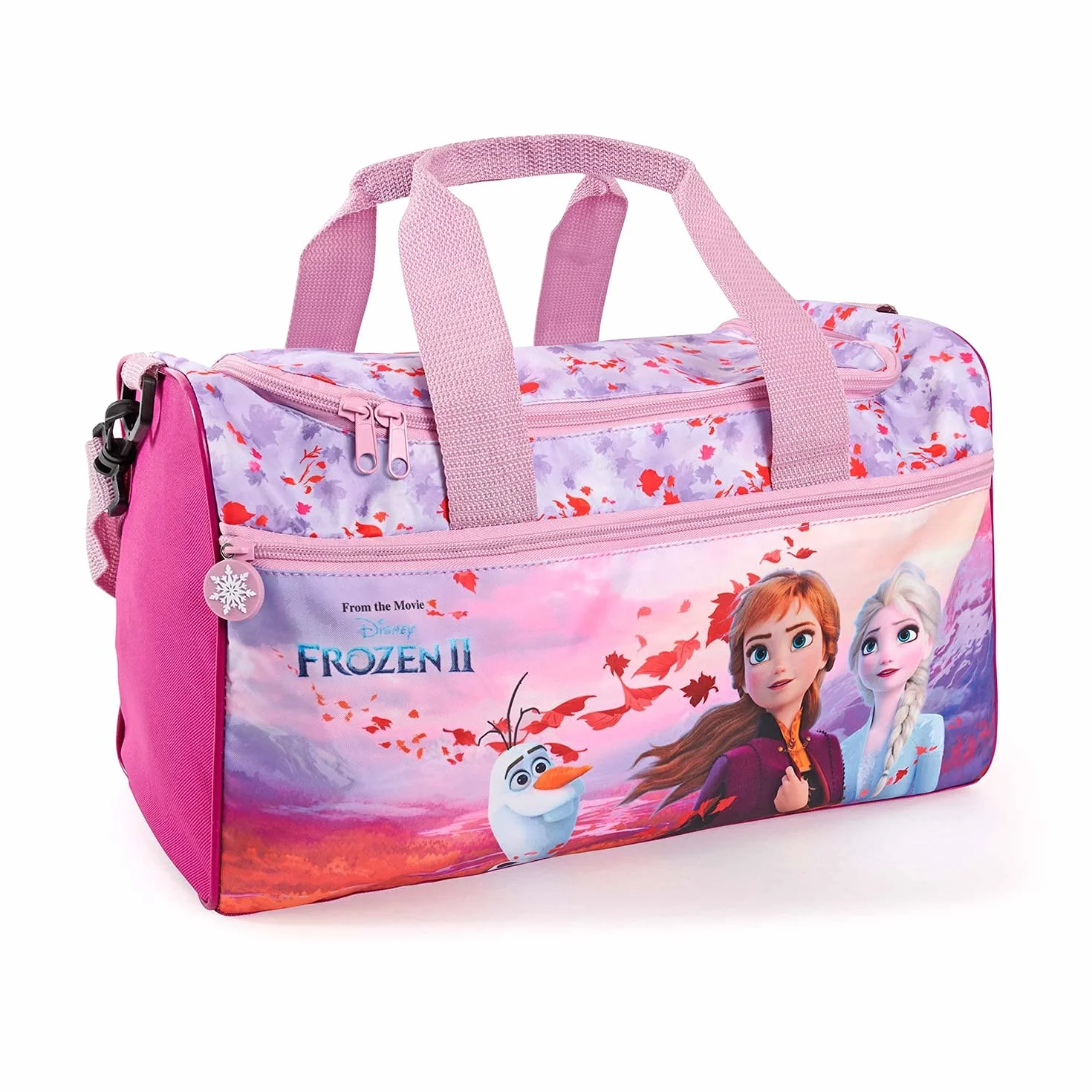 PERLETTI Torba Sportowa Frozen 2 dla Dziewczynek Rozowy - Sportowa Torba na Ramię z Księżniczkami Anna Elsa - Wodoodporna Torba na Siłownię Basen Podróż Wędrówek Wycieczek i w Czasie Wolnym Dzieci