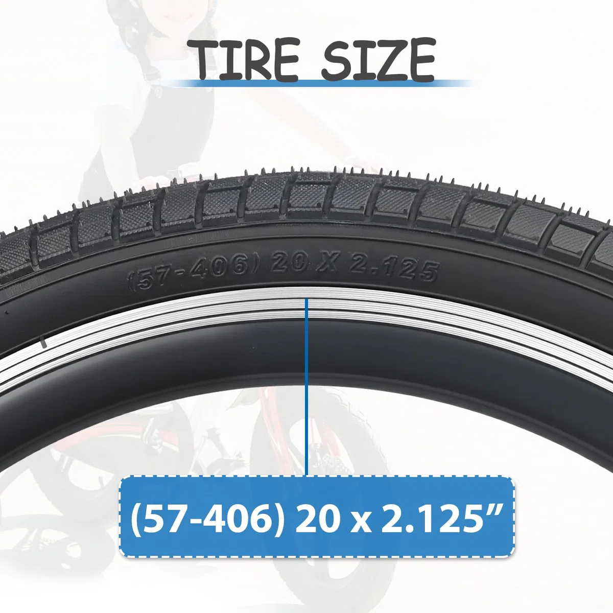 ZUKKA 2-pak 20 x 2.125 opona rowerowa dla dzieci, 2 sztuki, 20 cali, wentyl AV48 mm, 20 x 2,125, opony rowerowe i dętka