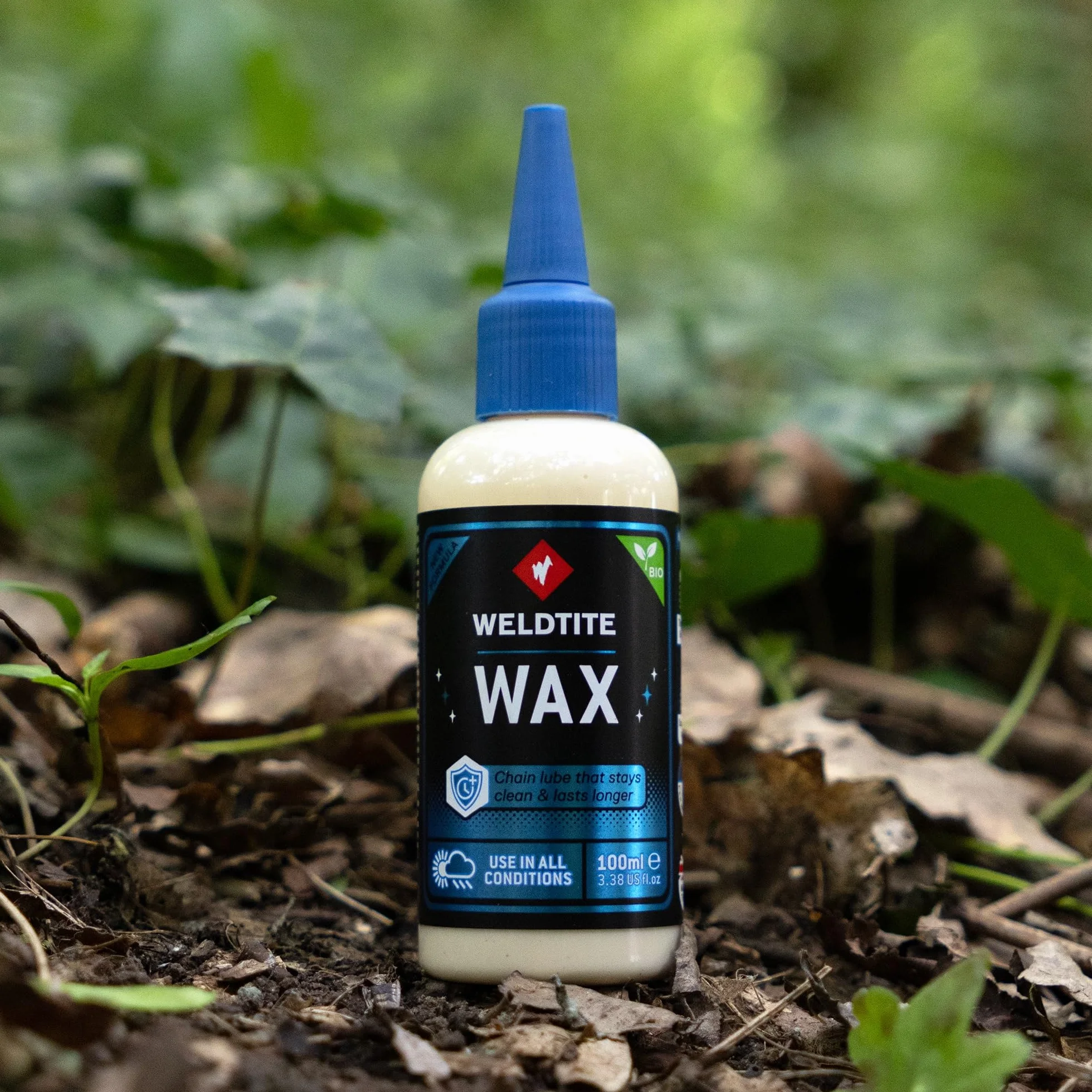 WELDTITE Dry Wax Smar do łańcucha rowerowego, na suchą pogodę, trwały i łatwy w pielęgnacji, 100 ml
