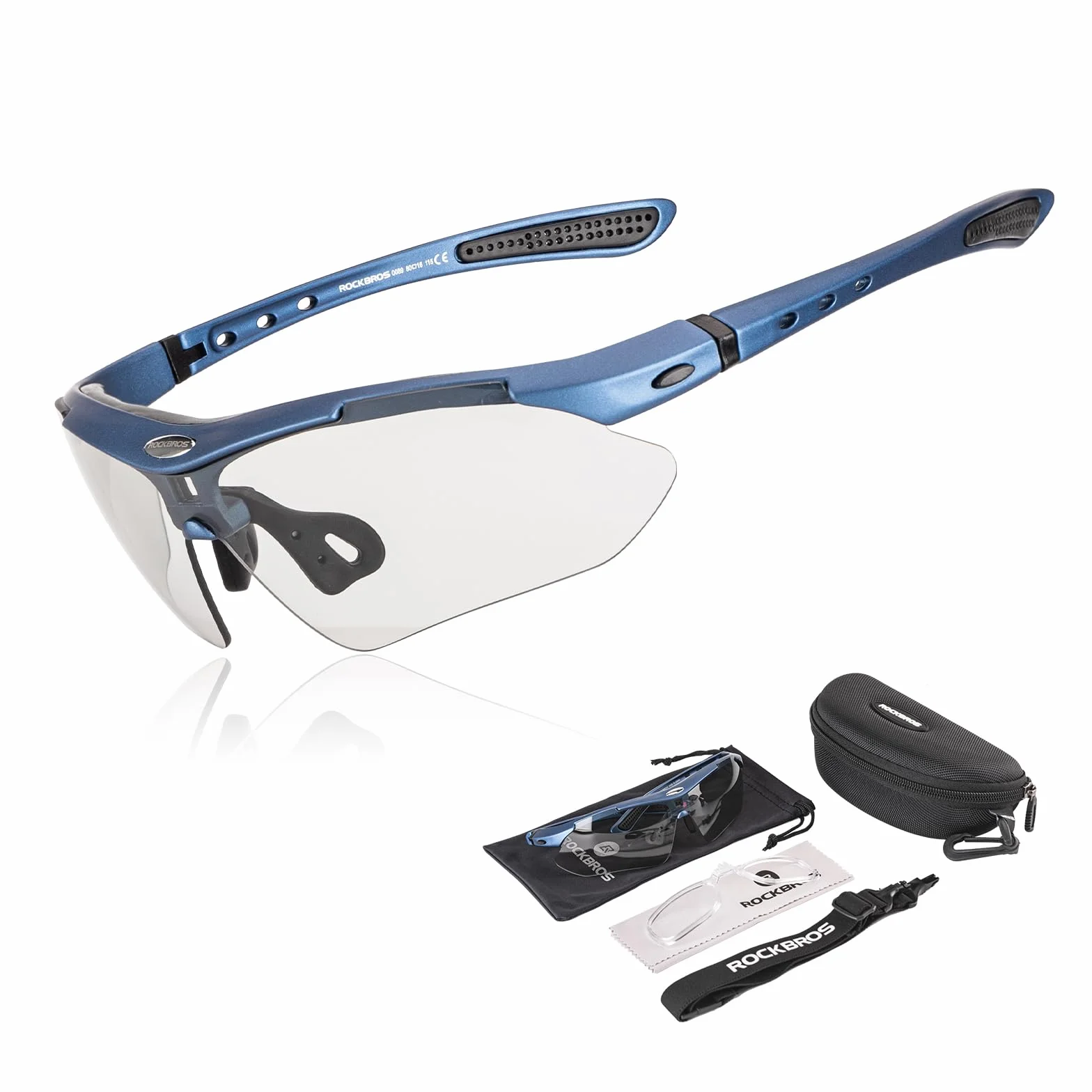 ROCKBROS Okulary Rowerowe Samoprzyciemniające Się/Okulary z Polaryzacją Okulary Przeciwsłoneczne dla Mężczyzn Kobiety UV 400 z Pałąkiem na Świeżym Powietrzu Sporty Jazdy Bieganie MTB