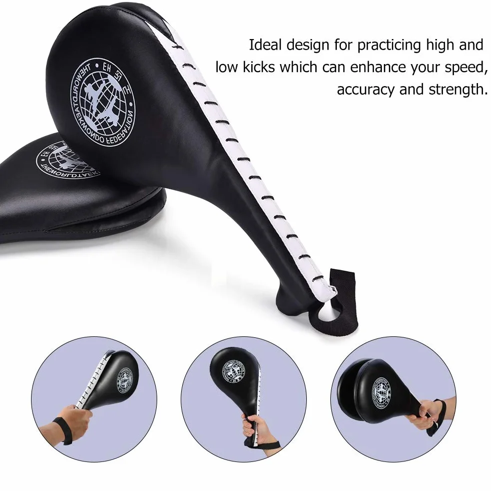 Double Kick Target, Taekwondo Kick Pads TKD Training Karate Kickboxing Judo Practice MMA Muay Thai Martial Arts Sports