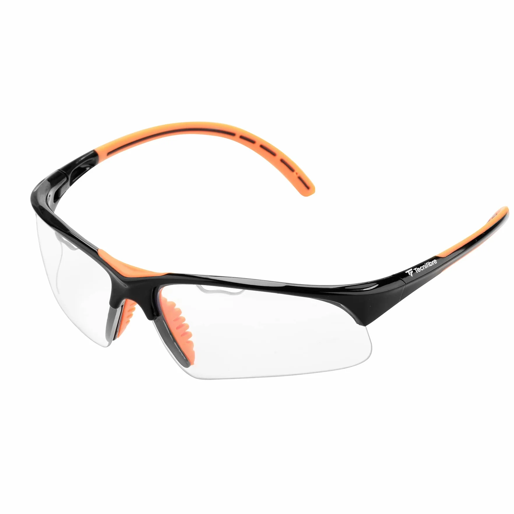 Tecnifibre Okulary do squasha dla dorosłych, czarne/pomarańczowe