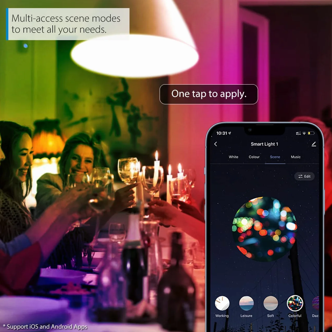 LVWIT Alexa żarówka E14 LED Wi-Fi 4,9 W ściemniana Smart RGB 2700 K-6500 K 470 lm kompatybilna z Google Home Alexa Echo 2 sztuki