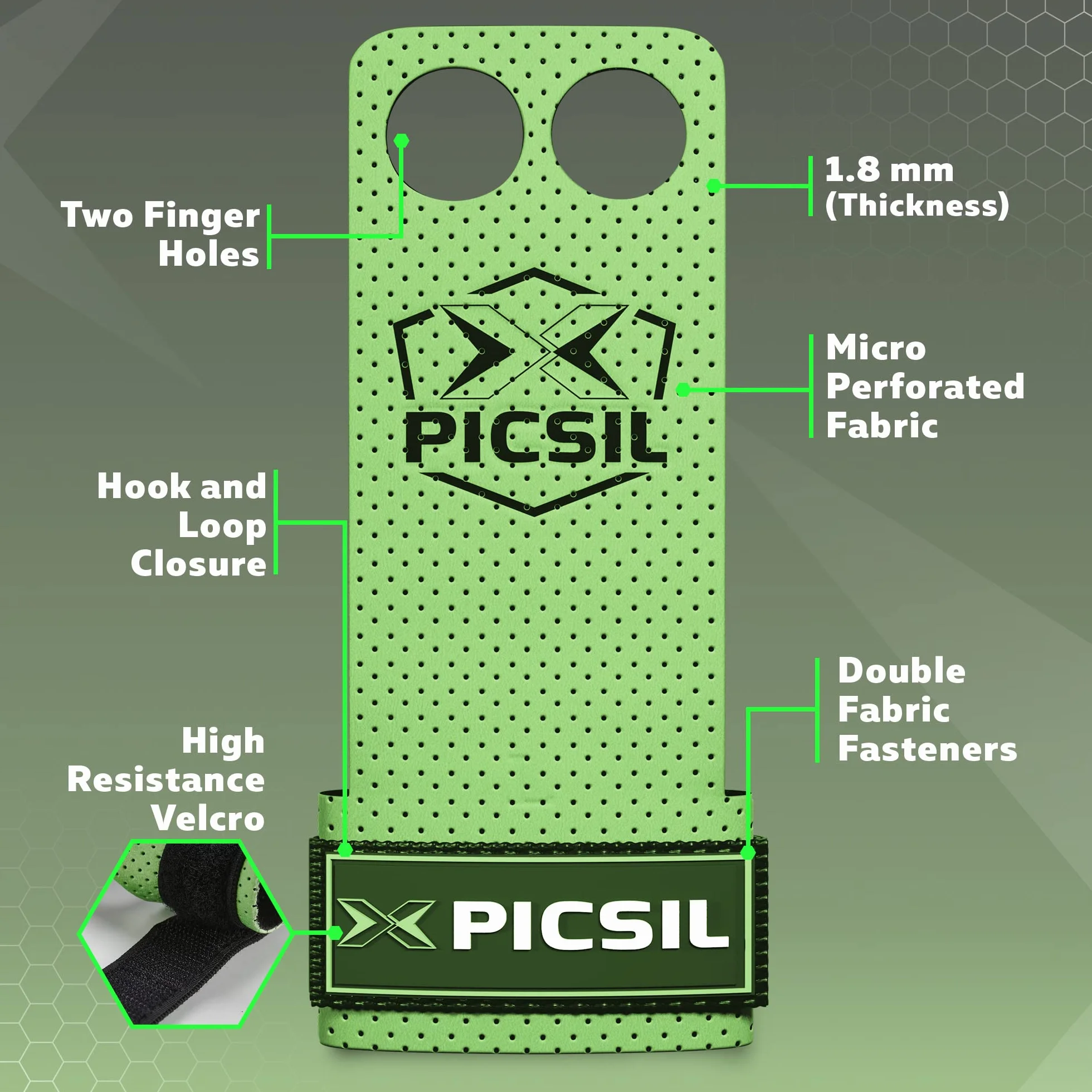 PICSIL Azor Cross Training Grips, uchwyty z tkaniny syntetycznej, zwiększona ochrona i wygoda, boksu, podnoszenia ciężarów, zapobiega powstawaniu pęcherzy i rozdarć, unisex