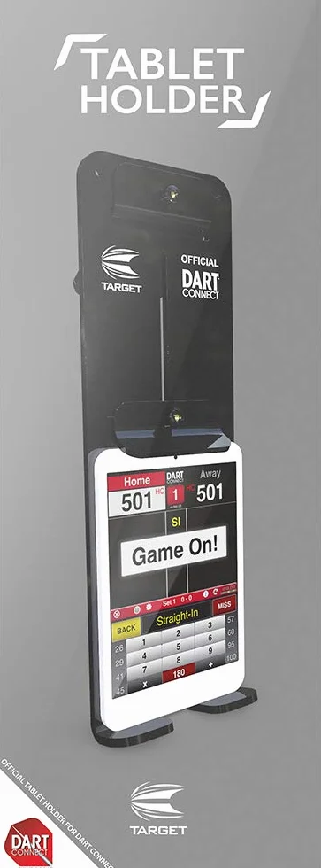 Target Darts Uchwyt na tablet | Uchwyt na urządzenie do rzutek, akcesoria do rzutek, uchwyty na telefon do rzutek, śruby i tylny wspornik w zestawie. Urządzenia do 14 cali