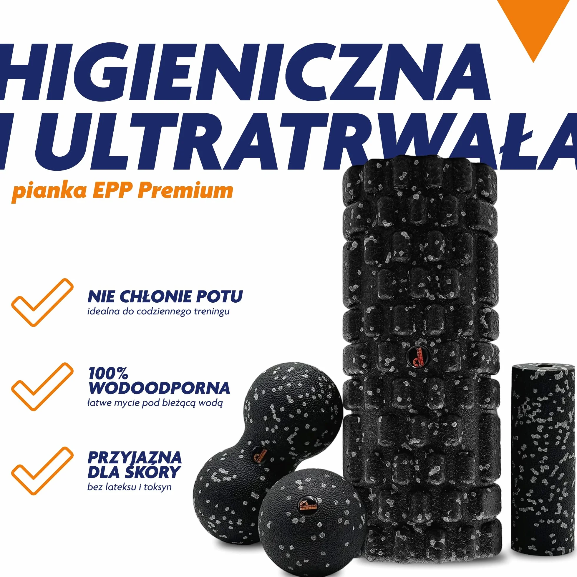 Tenso Duro, rolki do masażu powięzi z teksturą 3D, 4-częściowy zestaw do samodzielnego massażu