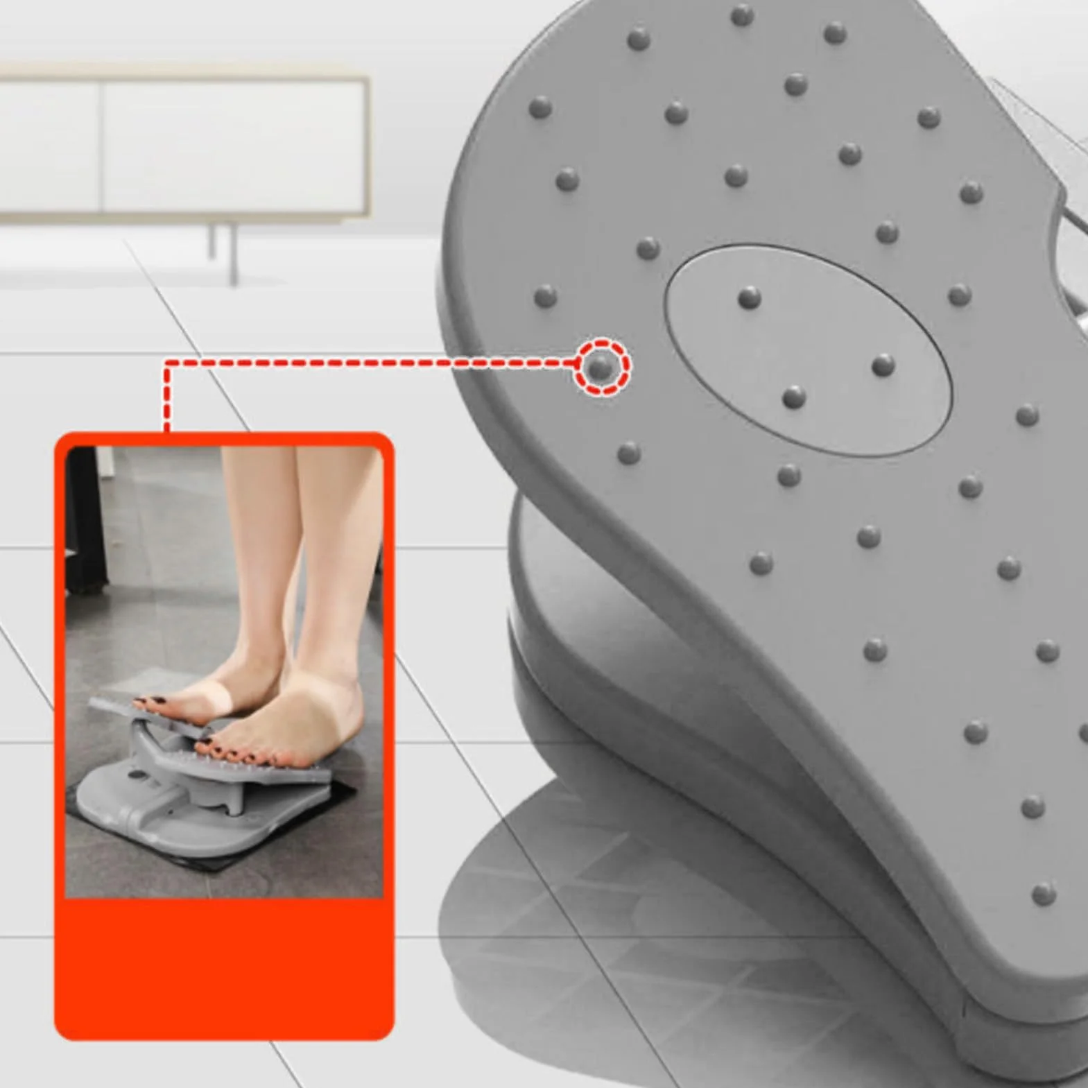 Mini stepper, przenośne urządzenie treningowe pedału nożnego, składany trener nóg podczas siedzenia pod biurkiem, urządzenie do treningu stóp do użytku w domowym biurze