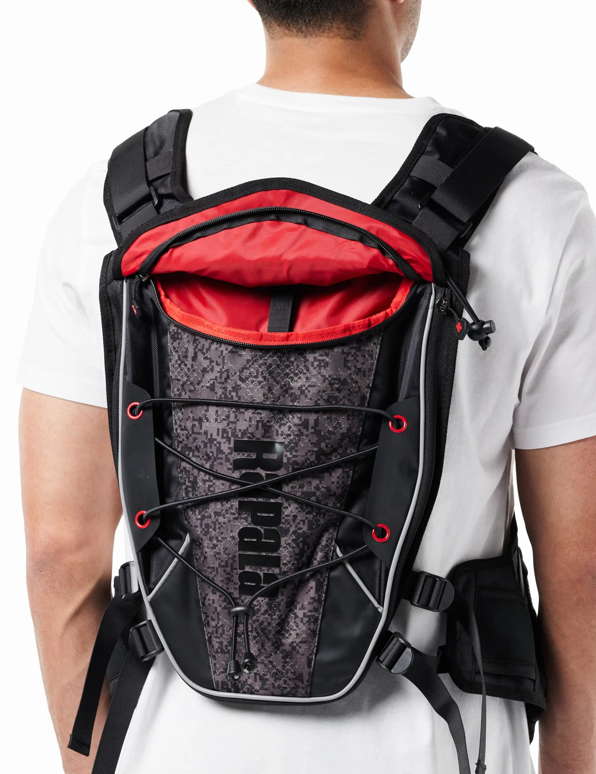 Rapala Unisex Rapala - Vissersvest Urban Vest Pack - z wirugzakiem na akcesoria dotykowe kurtkę, moro czarne, unikalna UE