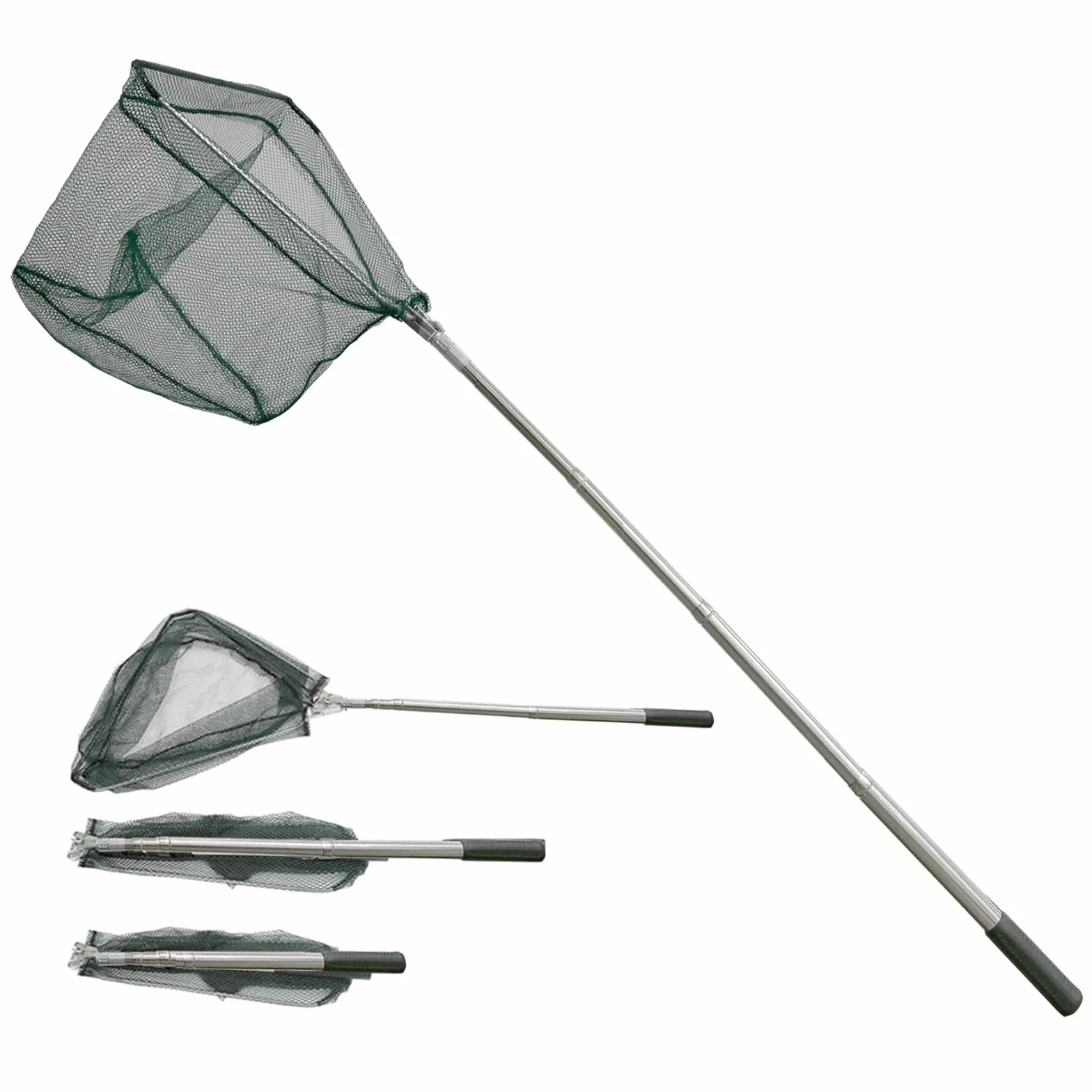 Podbierak Wędkarski Składana 190cm,Teleskopowa Aluminium Długa Rękojeść,Trwała Siatka Nylonowa,Bezpieczne łapanie Lub Uwalnianie Ryb,Do Wędkarstwo Morskie,Kajaka,łososia,Kota,Basu