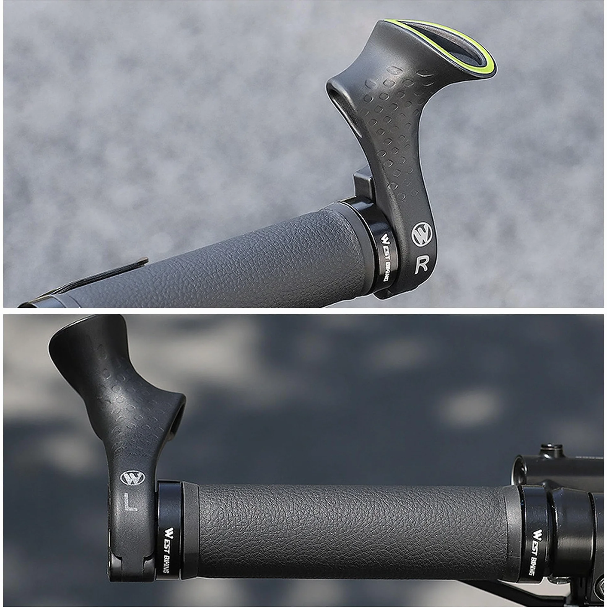Ergonomiczne antypoślizgowe uchwyty na kierownicę rowerową MTB 21,8-22,2 mm