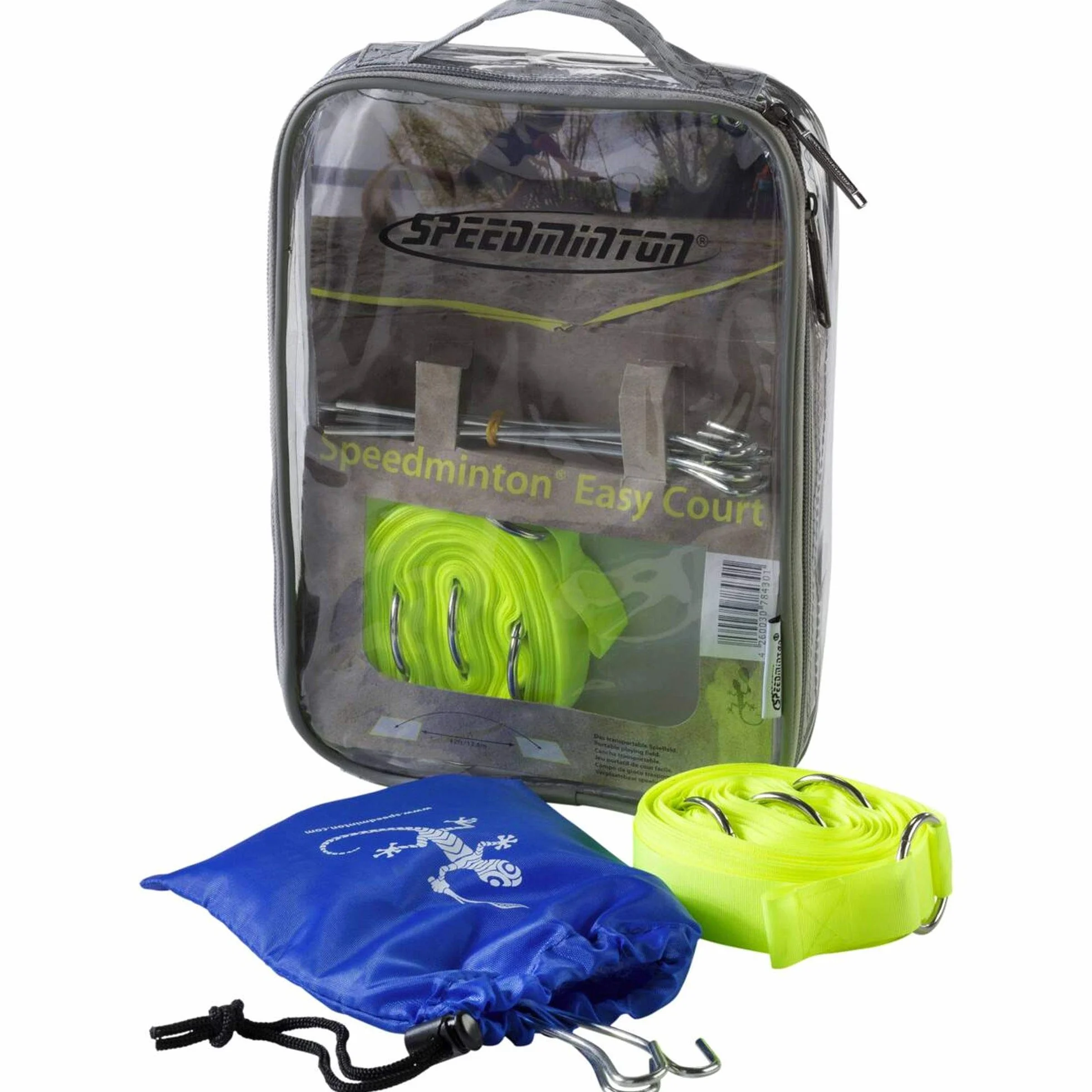 Speedminton® Easy Court Pro – oryginalne pole do gry w badmintona, crossmintona, tenisa piłkarskiego, piłki plażowej, w zestawie z torbą