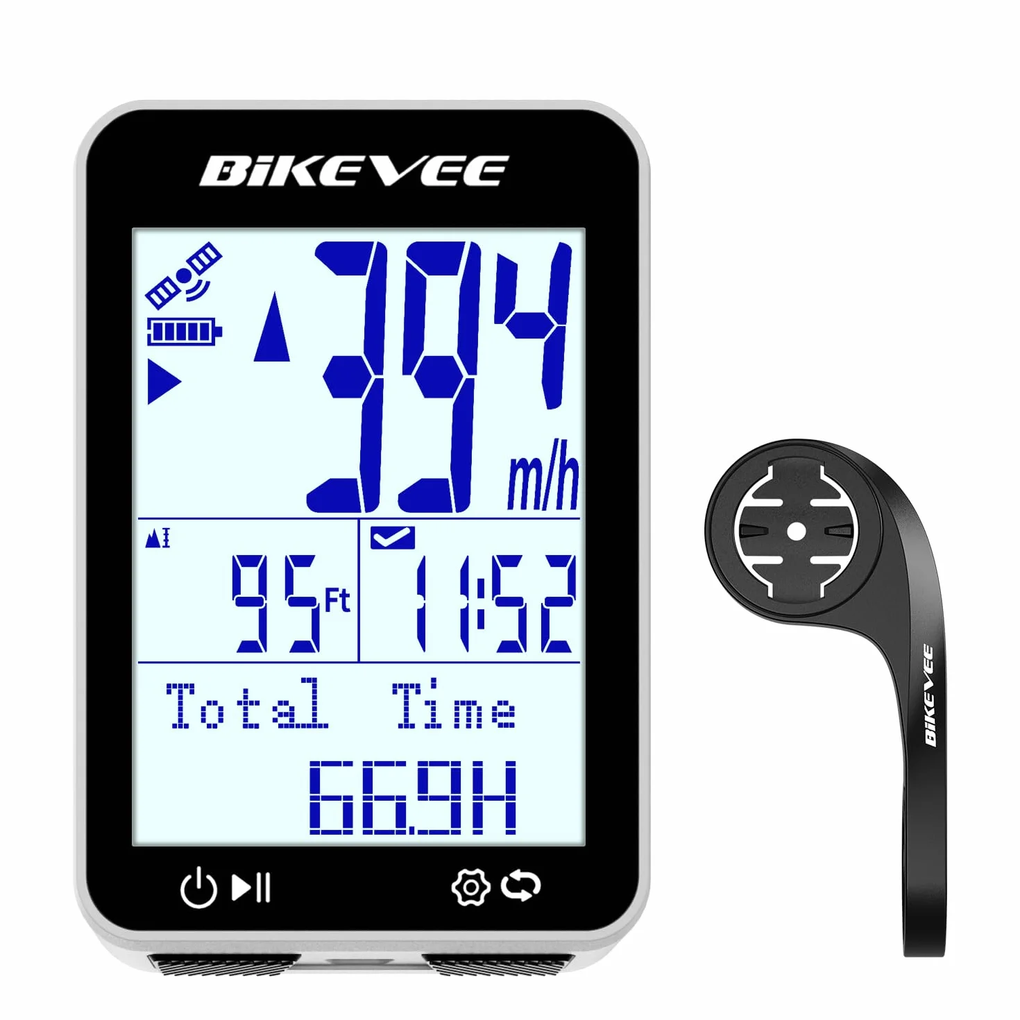 Bezprzewodowy komputer rowerowy IPX7, 6.1 cm LCD prędkościomierz MPH km/h