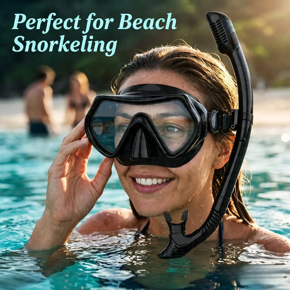 JRing Zestaw do snorkelingu dla dorosłych, okulary do nurkowania i Dry zestaw do snorkelingu, ochrona przed przeciekaniem i zaparowaniem, maska do nurkowania dla mężczyzn i kobiet