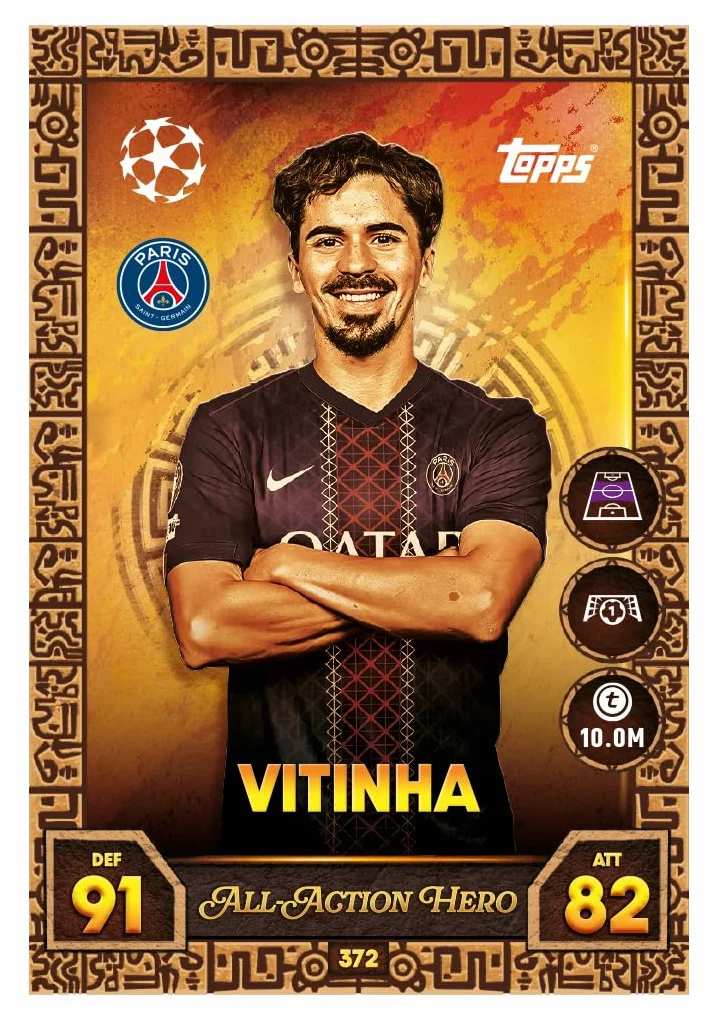 Topps UCC Match Attax 2025/26 Mini Tin Global Goalscorers 28 kart Match Attax Plus