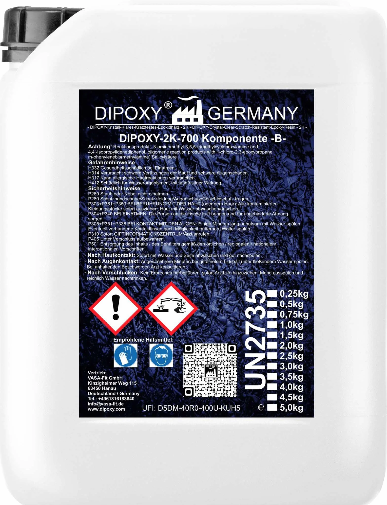Żywica epoksydowa dwuskładnikowa 2,25 kg samopoziomująca przezroczysta