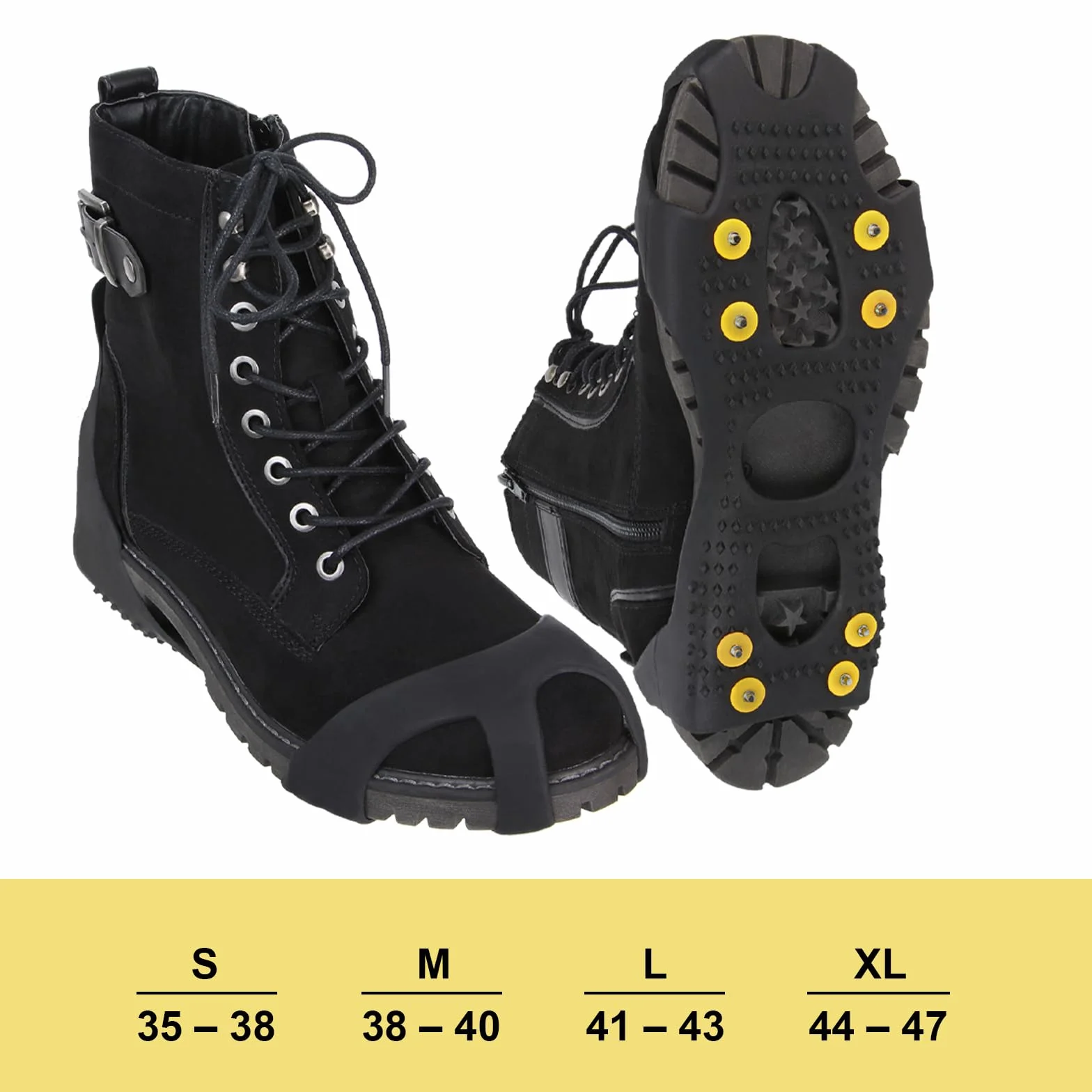 ALPIDEX Antypoślizgowe kolce na buty Ice Grips raki rozmiar 35-47