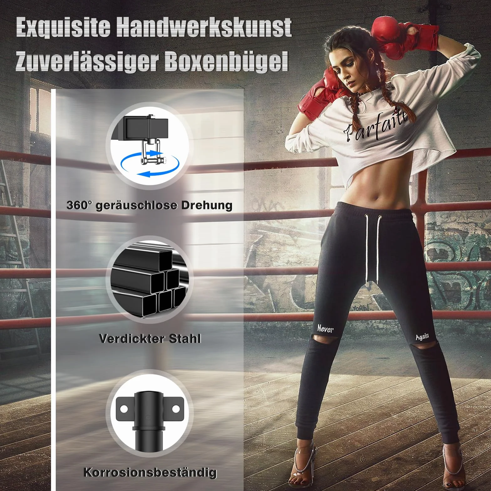 IMAYCC Nowy ciężki uchwyt na worek bokserski, uchwyt ścienny, dwukierunkowy regulowany stojak do worka bokserskiego, stojak do domu lub na siłownię, do worka bokserskiego, Muay Thai Bag, itp.