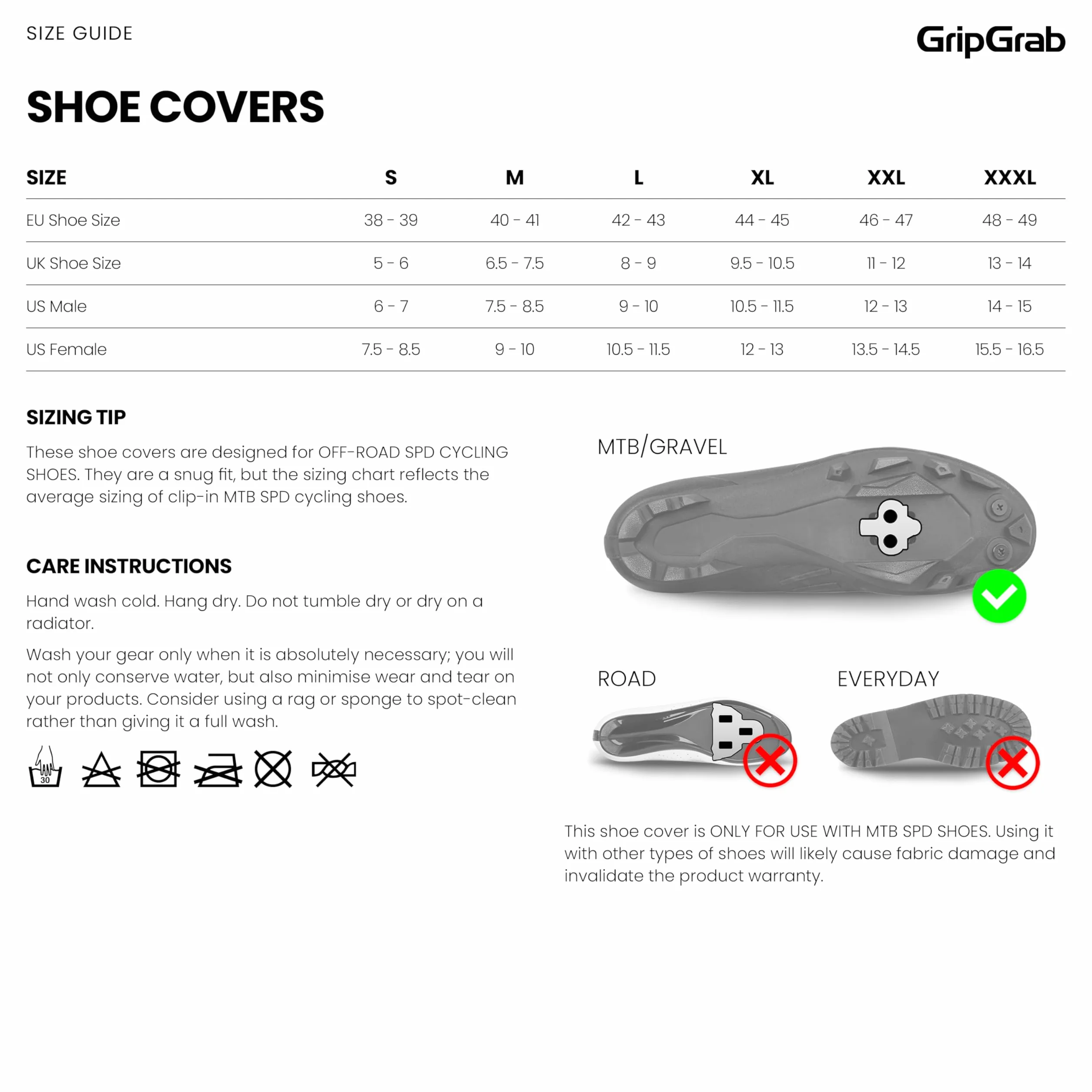 GripGrab Gripgrab Arctic X zimowe ochraniacze na rower górski, z motywem grawitacji, ciepłe, wodoodporne, z polaru, z podszewką MTB, Cx - ochraniacze na buty rower Unisex