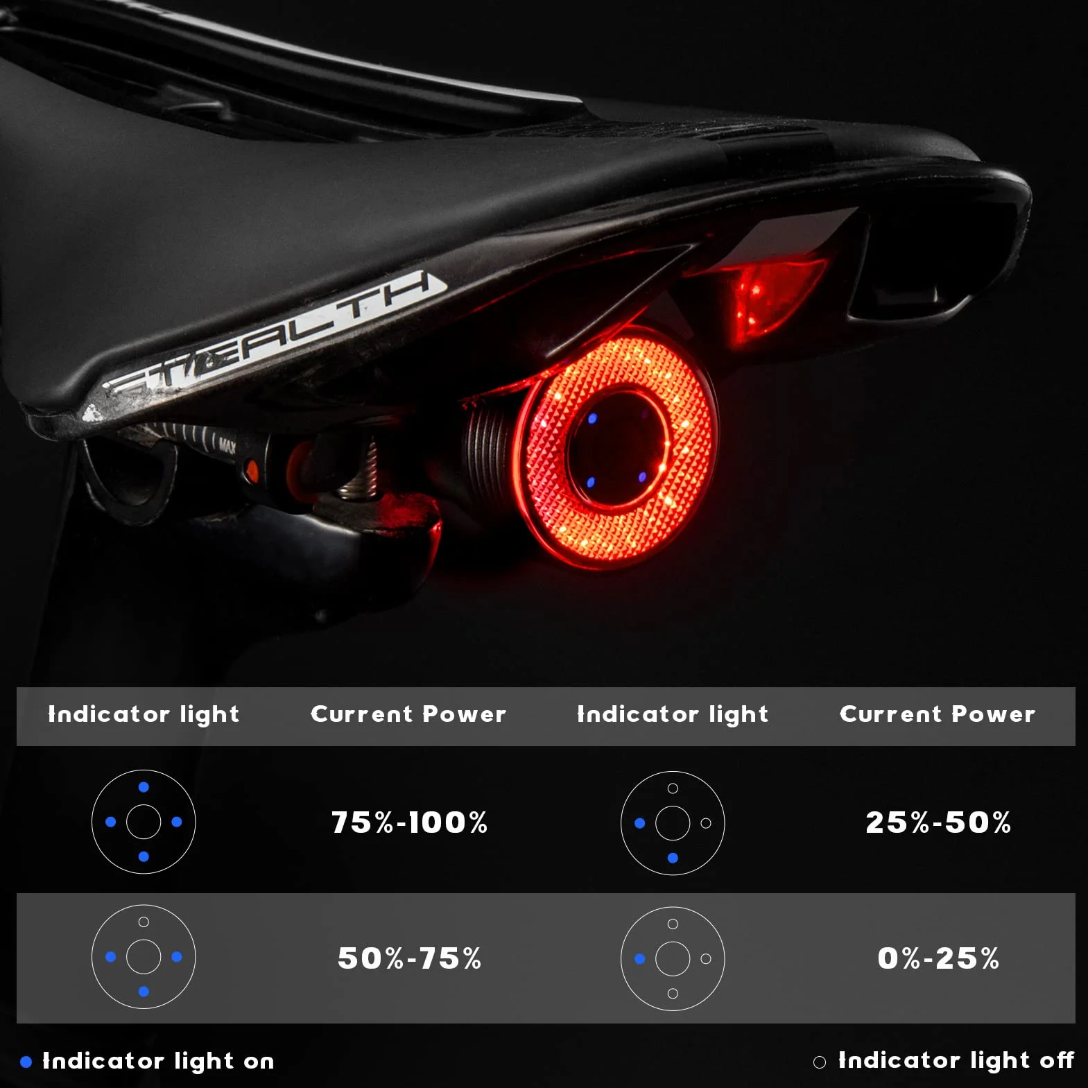 ROCKBROS USB Akumulatorowa lampka rowerowa LED 400 lumenów, IPX6 Wodoodporna przednia lampka rowerowa z 4 stałymi i migającymi trybami do jazdy na rowerze szosowym