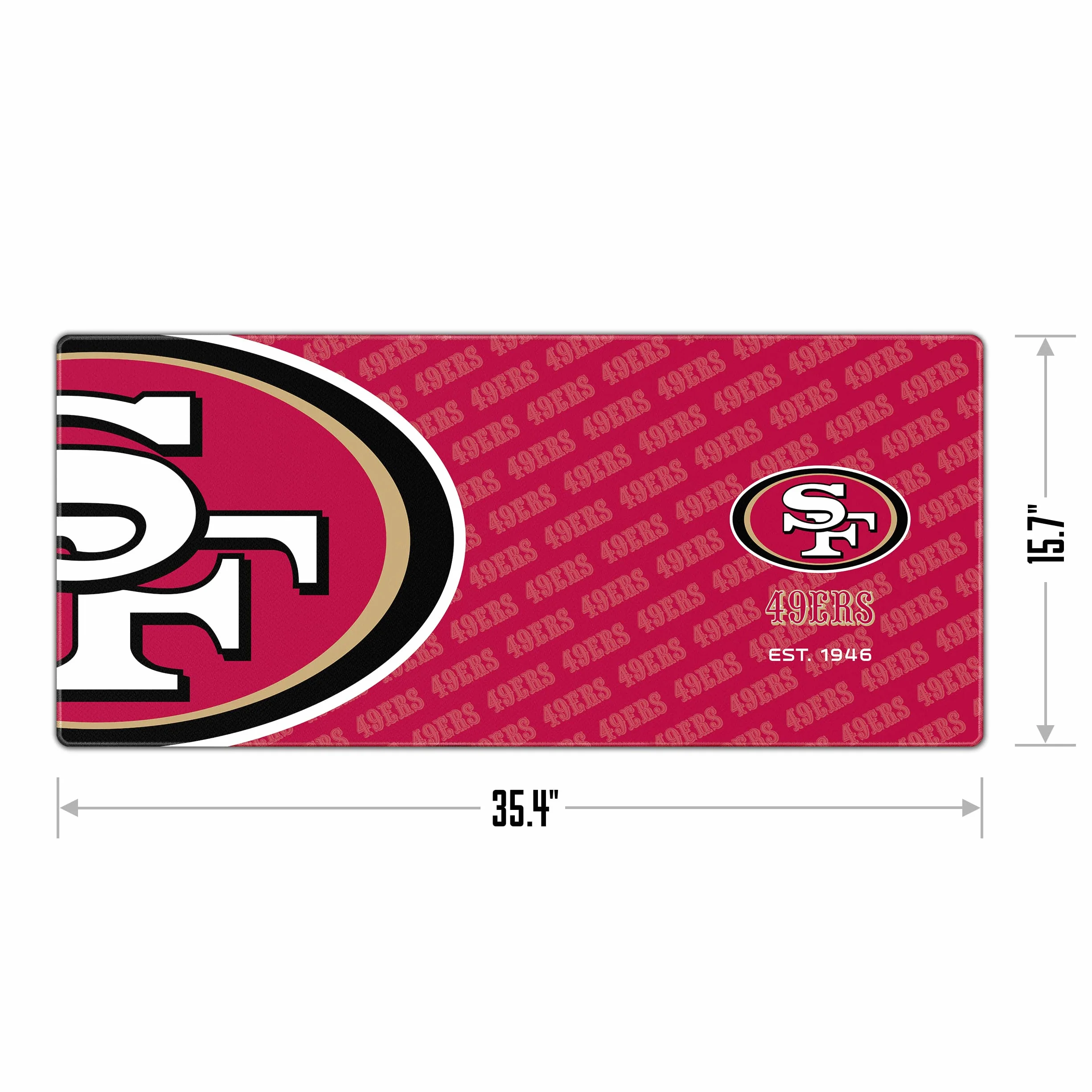 YouTheFan NFL San Francisco 49ers podkładka na biurko z logo