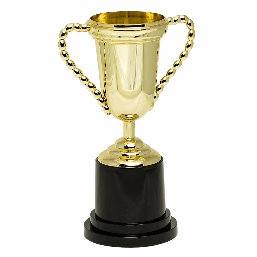 Boland - 30848 - Złote trofeum, rozmiar 25 cm, dekoracja imprezowa, puchar, konkurs, zwycięzca