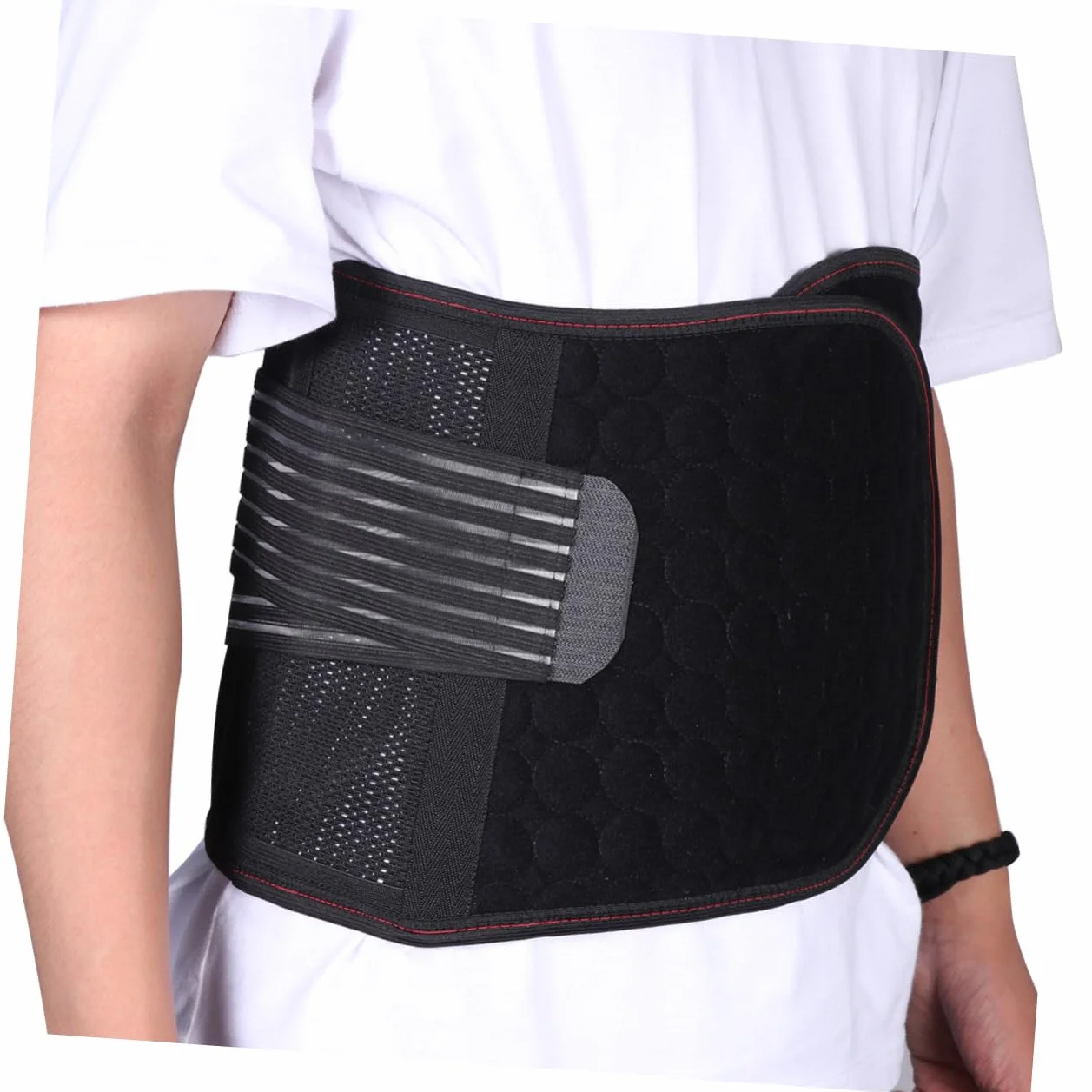 1kawałek Do Treningu Slimming Waist Belt Xl Czarny Oddychający Multi-funkcyjny Wspierający Talię Do Sportów i Ćwiczeń Zmniejsza Zmęczenie Mięśni i Opuchliznę