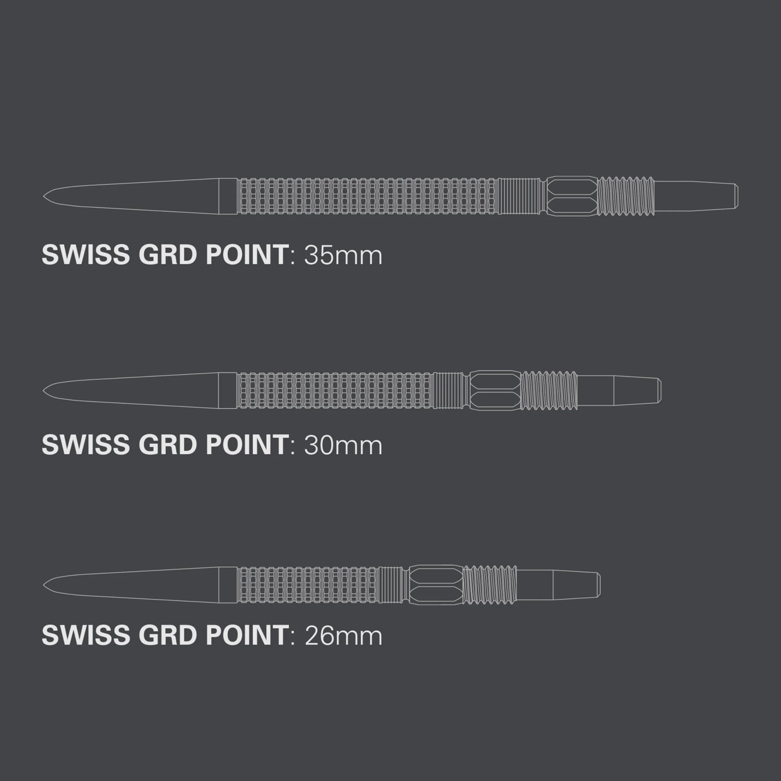 Target Darts Swiss Point GRD czarne punkty do rzutek 30 mm