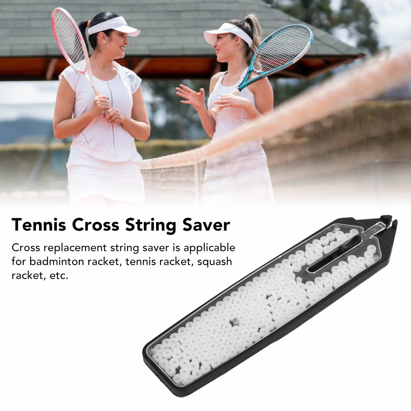 Tenis Cross String Saver, Tenis String Saver Zamki Cross Wymiana String Saver Przenośny Naciąg Tenisowy Aplikator Strun do Badmintona