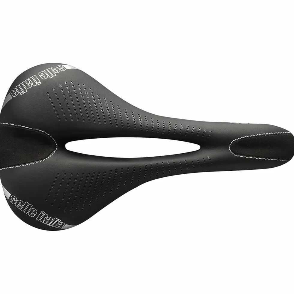 Selle Italia Unisex Dla Dorosłych Manganese Flow SI498570 Siodełko, Czarny, L2