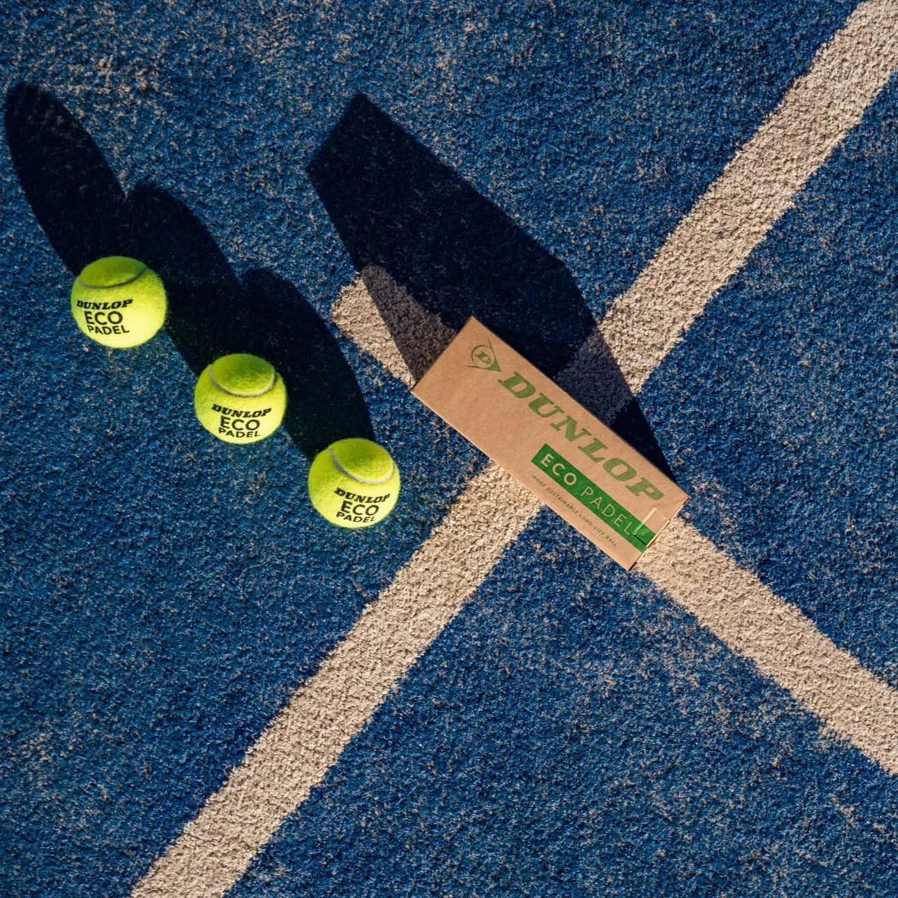Dunlop Eco Padel (bez nacisku) - Piłki do padla dla klubów, trenerów i graczy rekreacyjnych (1x3)