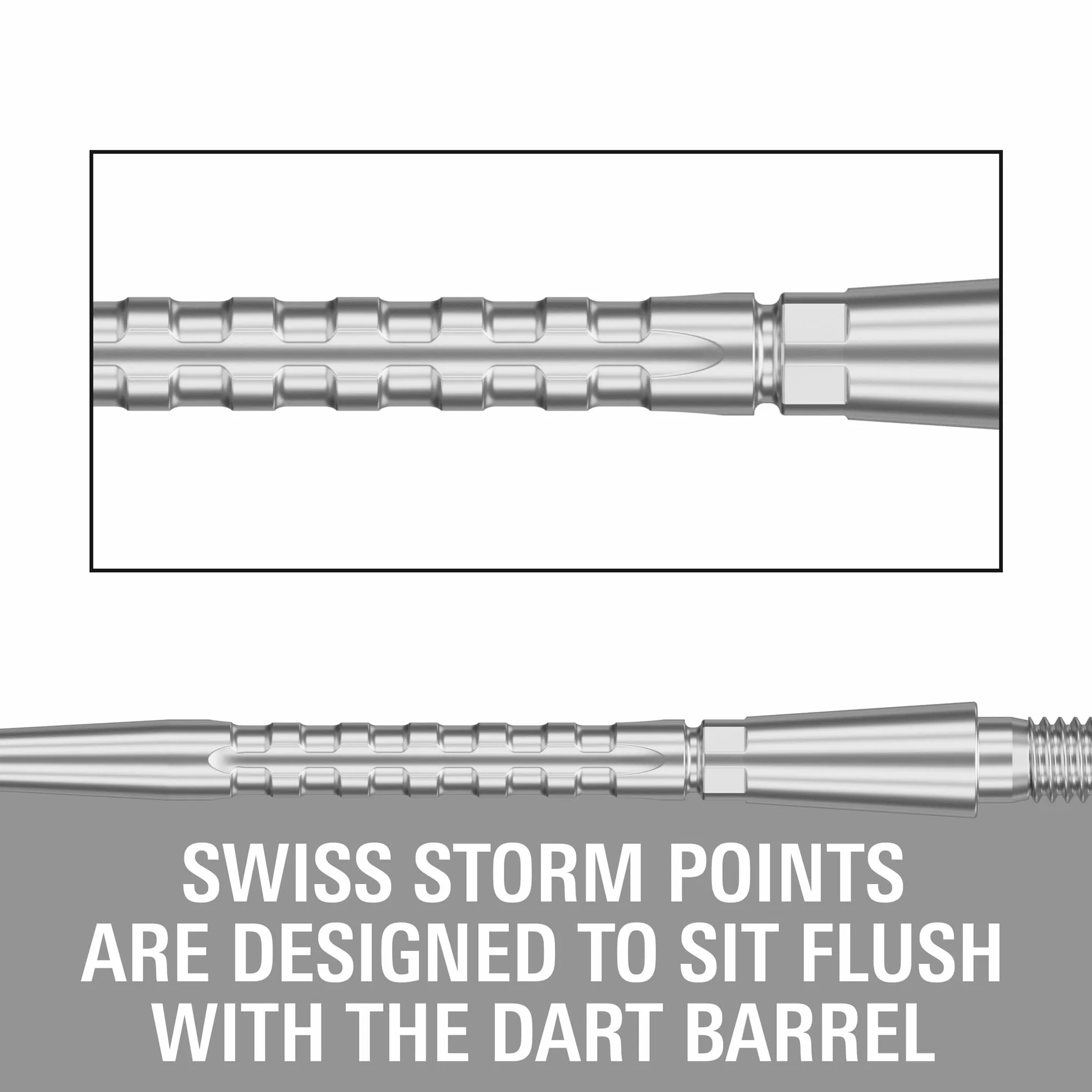 TARGET Darts Swiss Point Storm Dart Points, Zestaw końcówek Surge (3 szt.) 26MM/30MM/35MM - złote/srebrne/czarne | Zmień rzutki, Swiss Storm Points, profesjonalne akcesoria do rzutek