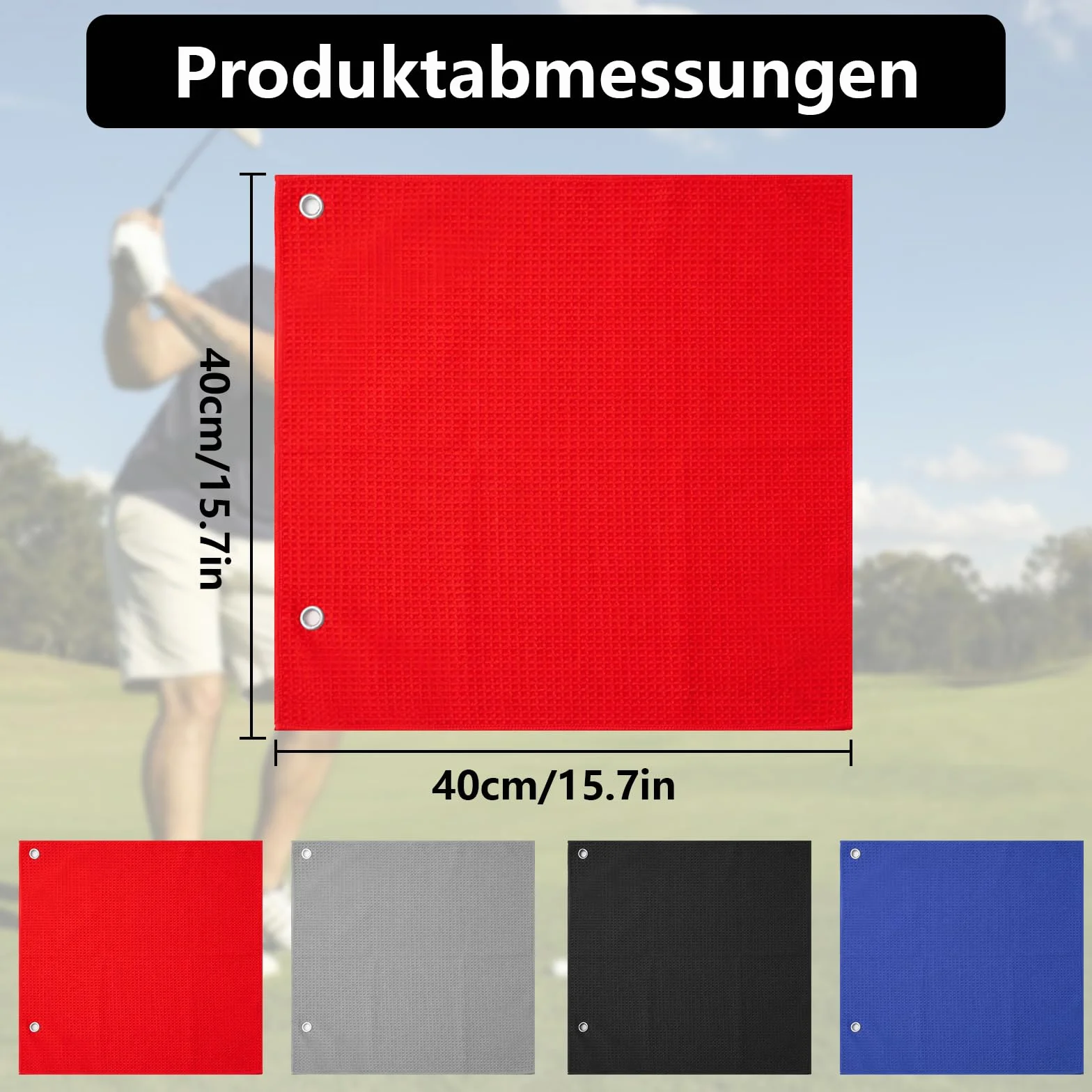 4 szt. Ręcznik golfowy, 40 x 40 cm Spersonalizowane ręczniki golfowe, akcesoria do ręczników do czyszczenia golfa dla mężczyzn i kobiet, joga, sport