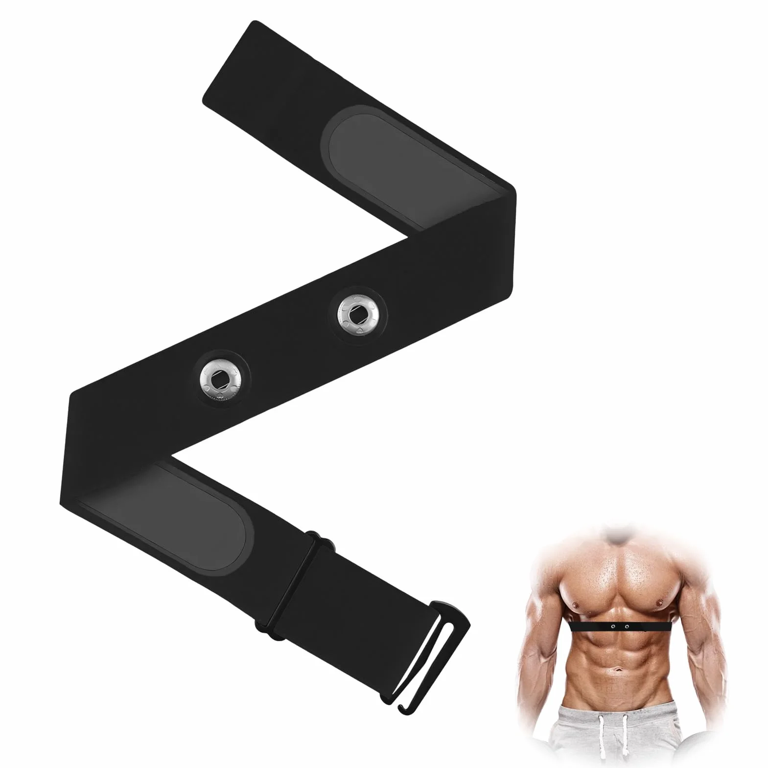 Pasek cardio regulowany (od 70 cm do 115 cm) do ANT+ i Bluetooth pas piersiowy do czujnika tętna, kompatybilny z Garmin, Wahoo, Polar H10 H9, Coospo, Bryton, Magene, Livlov, idealny do sportu i