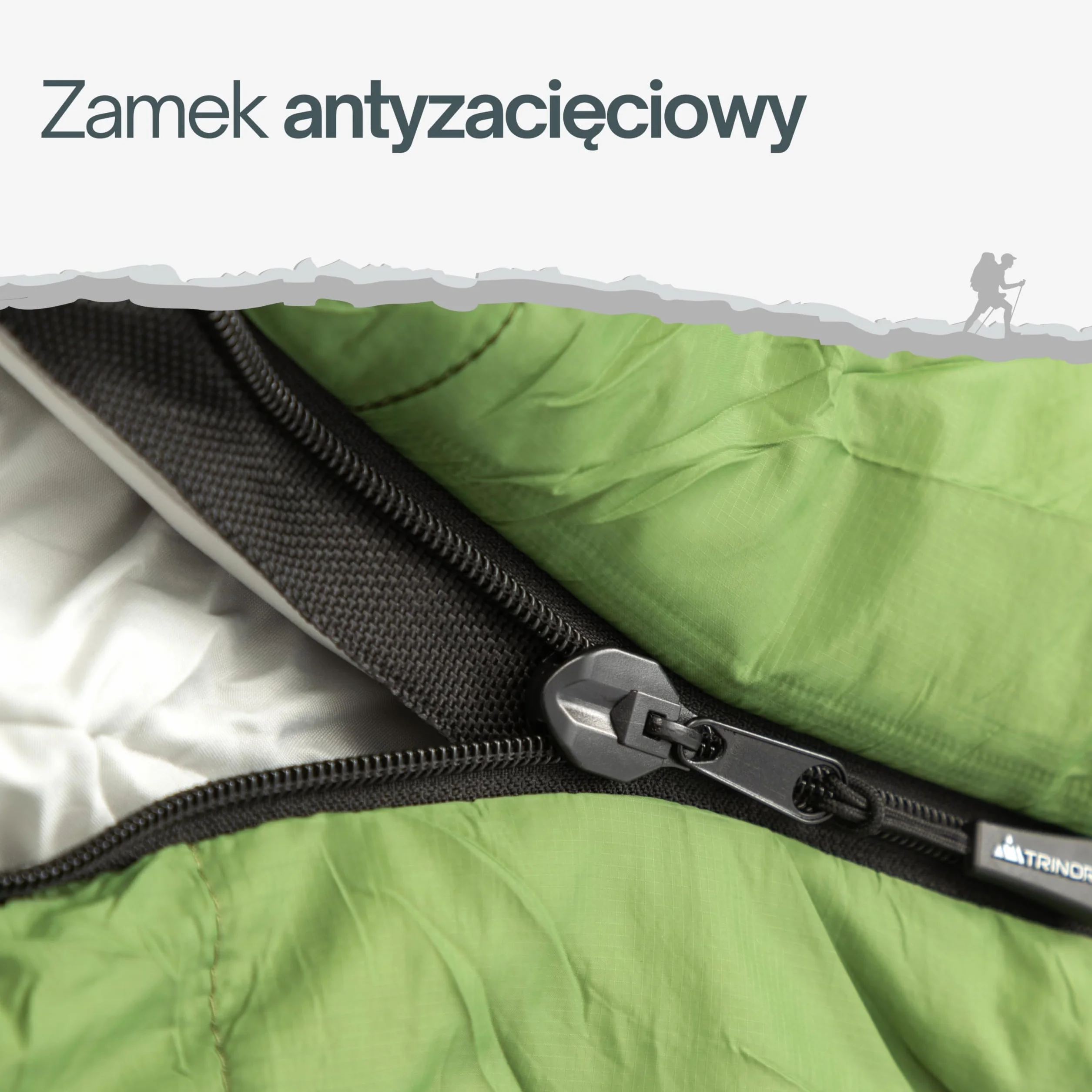 Trinordic Śpiwór Letni 700g z Zamkiem Błyskawicznym z Blokadą