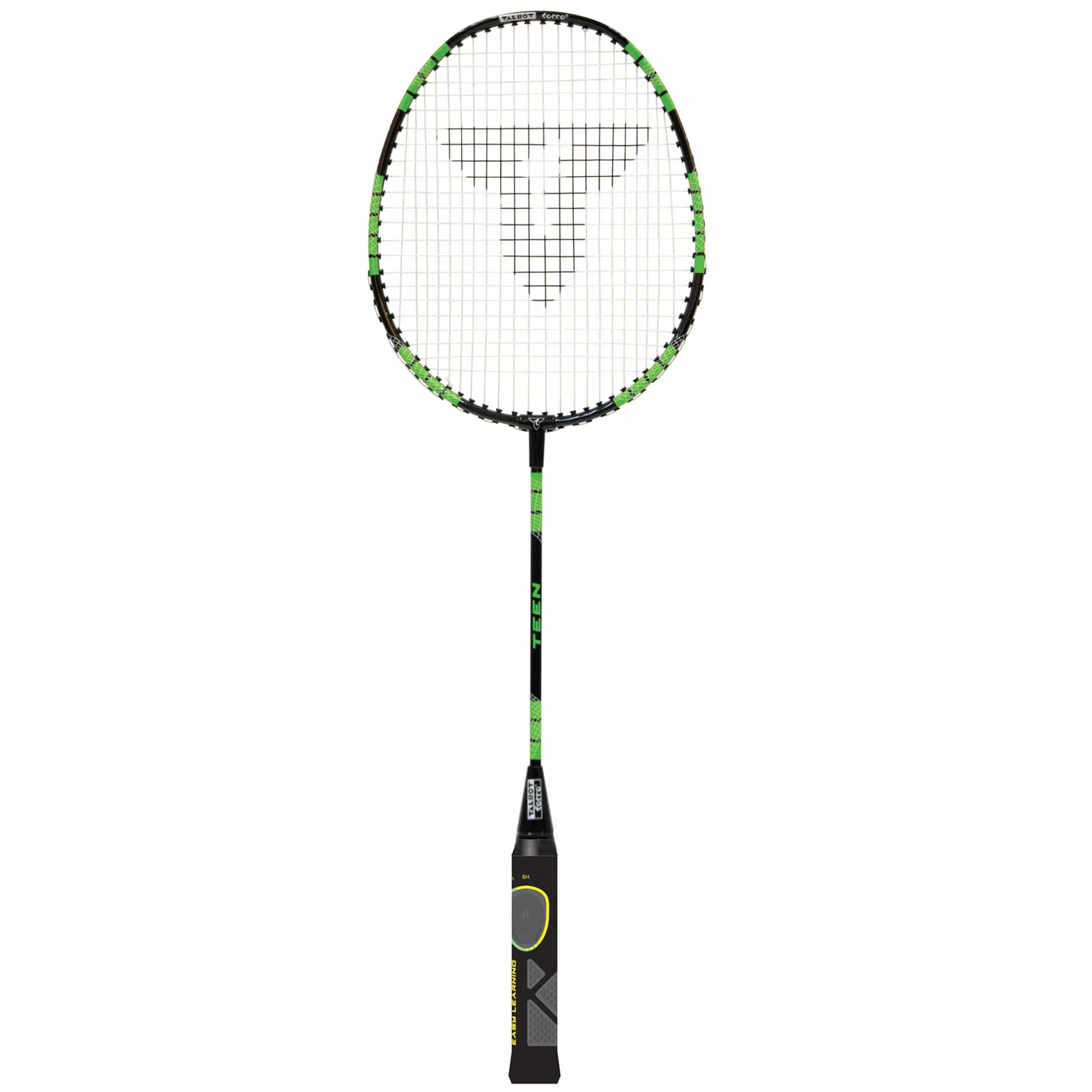 Talbot Torro Rakieta do badmintona ELI Teen 63 cm Uchwyt do nauki Głowa Iso Czarno-żółto-zielona