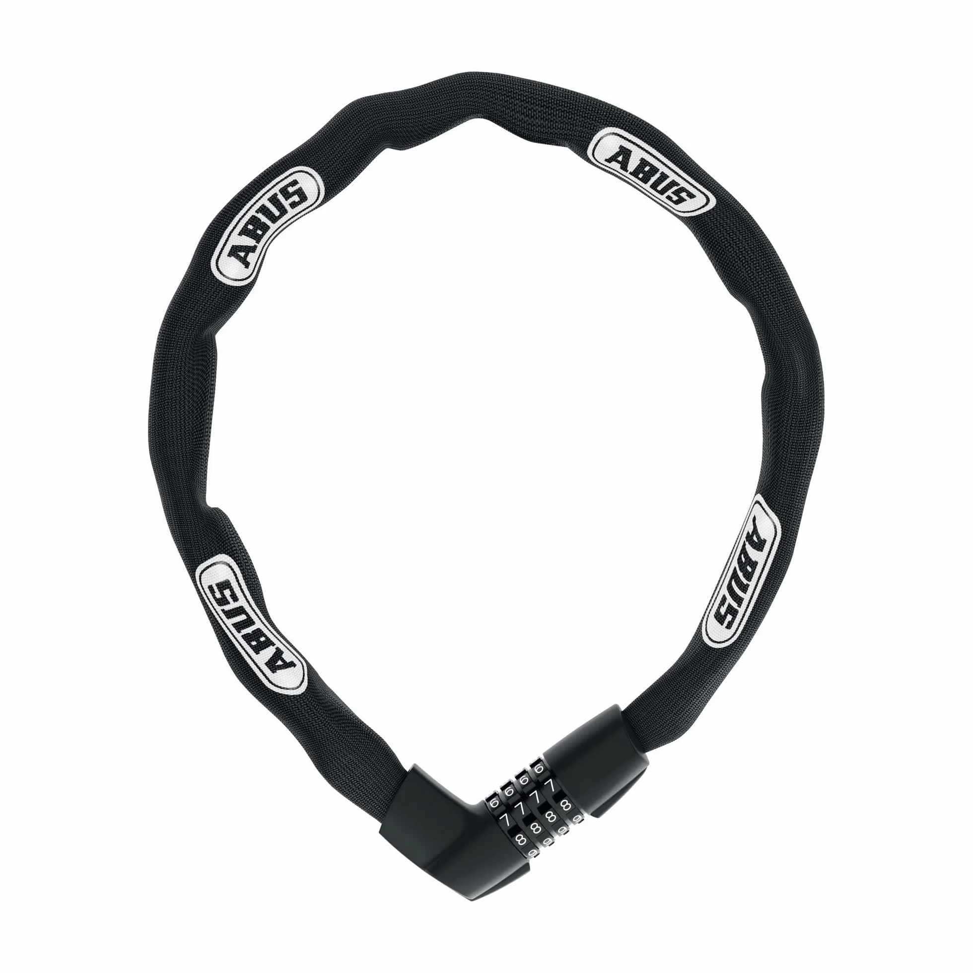 ABUS Zamek łańcuchowy Tresor 1385 - zamek szyfrowy z hartowanej stali - łańcuch kwadratowy o grubości 7 mm - poziom bezpieczeństwa ABUS 7-85 cm - czarny