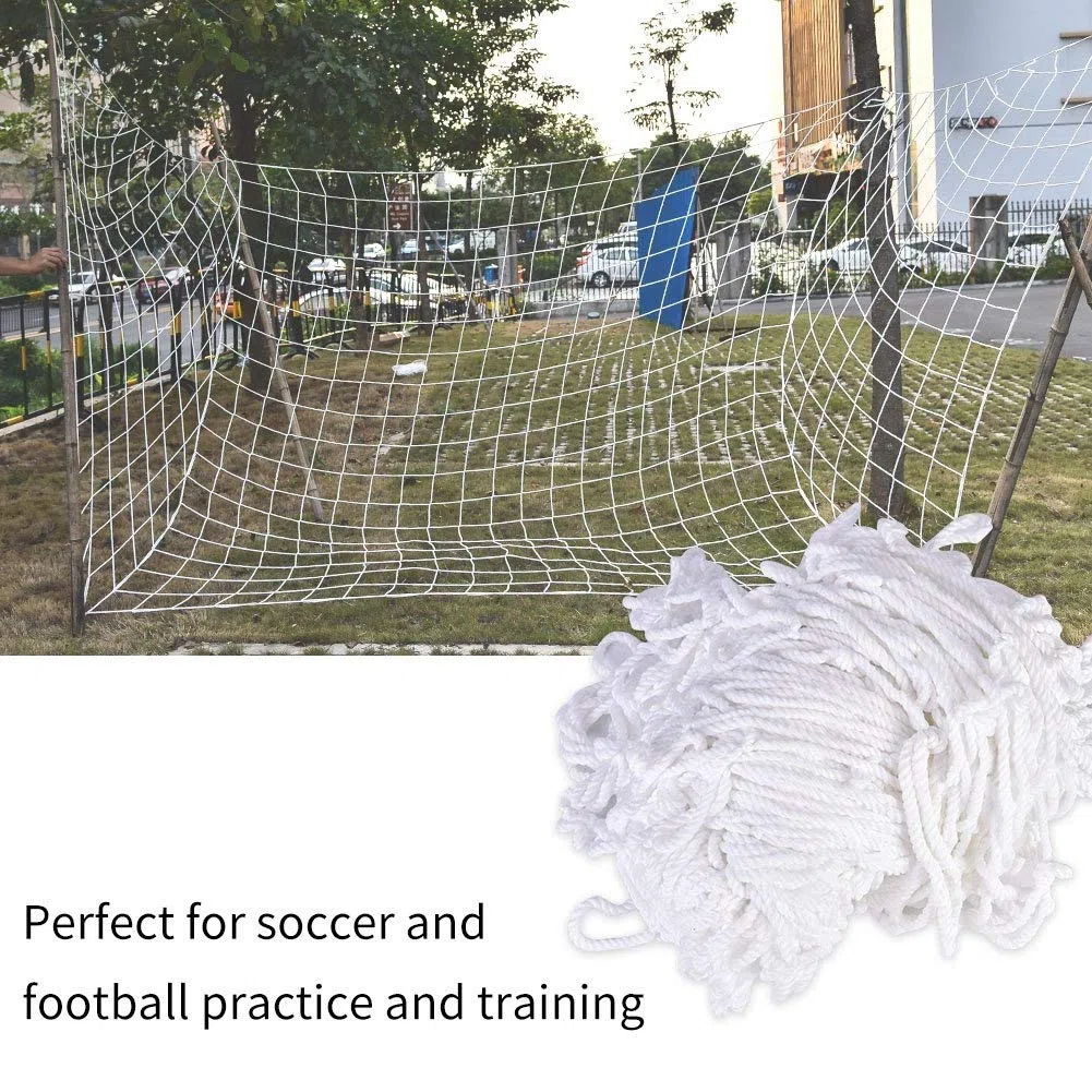 Nikou Siatka na bramkę do piłki nożnej - 3 x 2 m siatka do piłki nożnej siatka treningowa do piłki nożnej, włókno polipropylenowe sportowe narzędzia treningowe