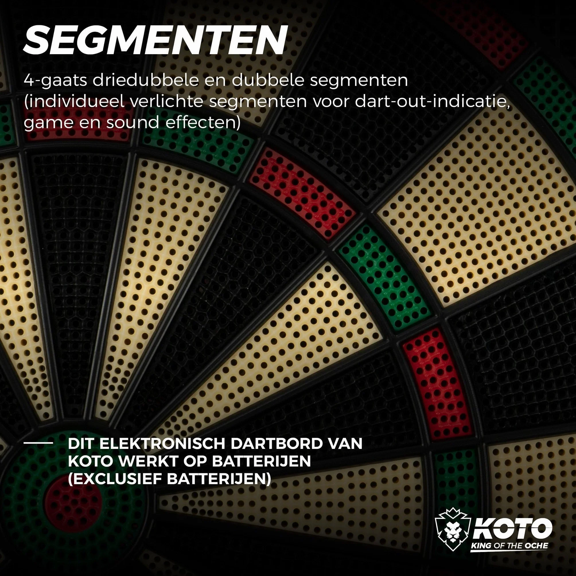 KOTO – Elektroniczna Tarcza Dart Soft Easy (39x2x44,5 cm), 6 Soft Dart, 32 Gry, Ponad 590 Wariantów, Kompaktowa i Nowoczesna