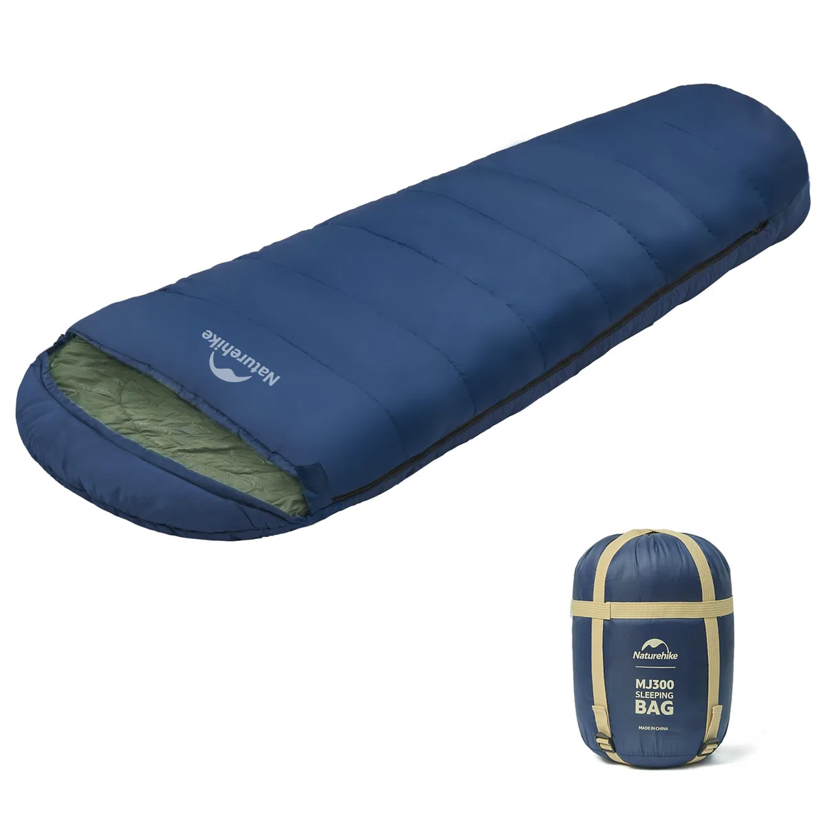 Naturehike Śpiwór dla dorosłych i dzieci, bawełniany śpiwór dla dorosłych i dzieci, 300 g/m², 600 g/m², ultralekki, przenośny, kompaktowy, wodoodporny na cztery pory roku, z torbą kompresyjną