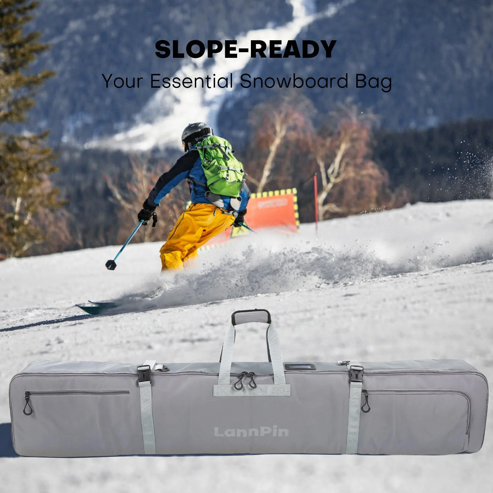 Torba snowboardowa 7 mm, wyściółka, torba snowboardowa i narciarska, premium 900D, unisex, torba na deskę snowboardową, torba podróżna do latania, pomieści kask, deskę, buty i nie tylko, z paskiem na