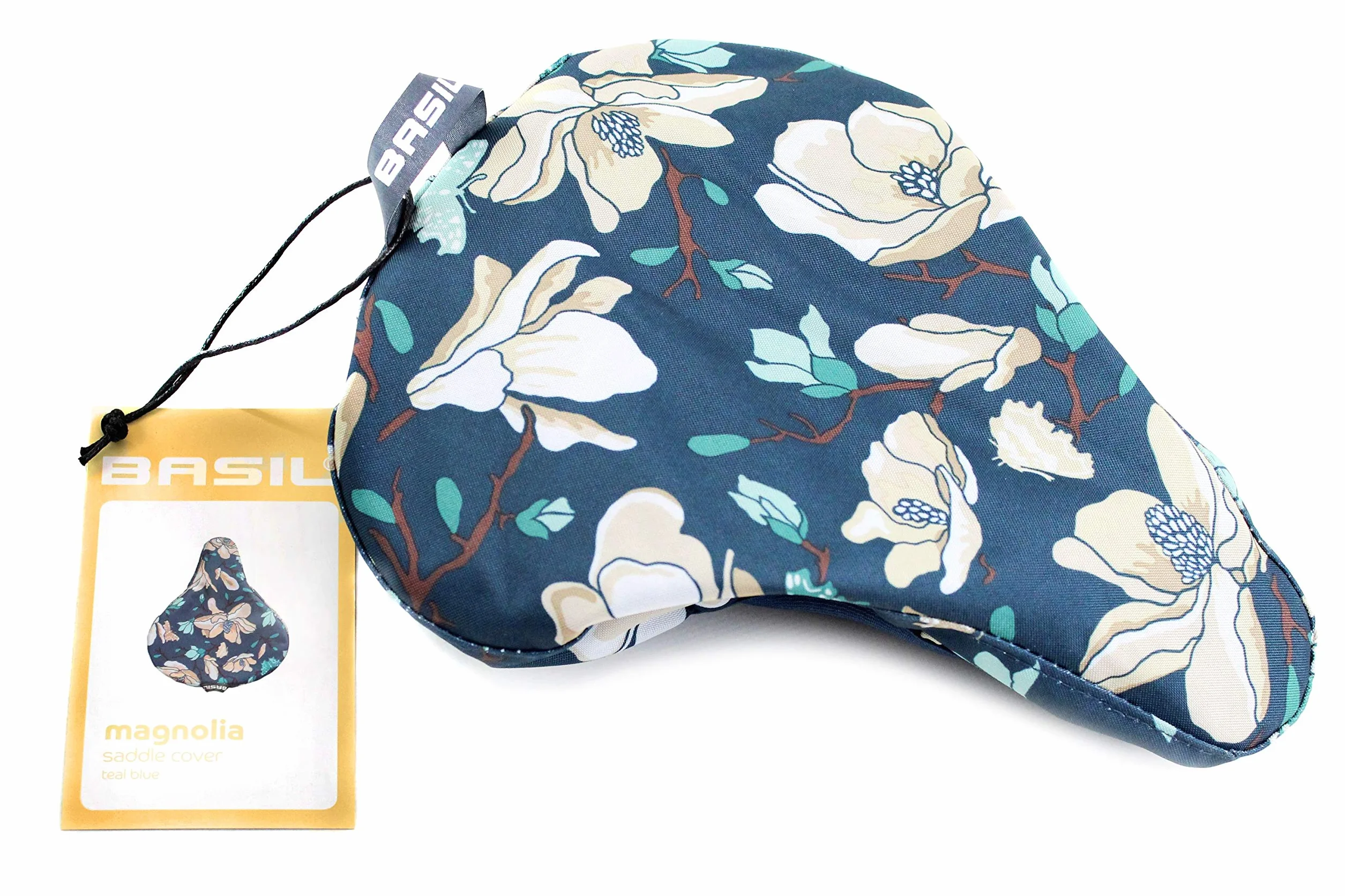 Basil Unisex – dla dorosłych Magnolia pokrowiec na siodełko rowerowe, Teal Blue, One Size