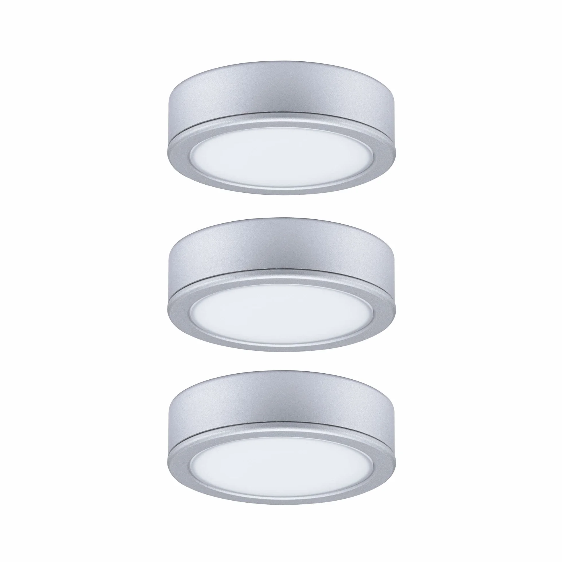 Paulmann 93092 oprawa meblowa LED zestaw Pukk okrągła 3x3,5 W Chrom matowy tworzywo sztuczne 2700 K