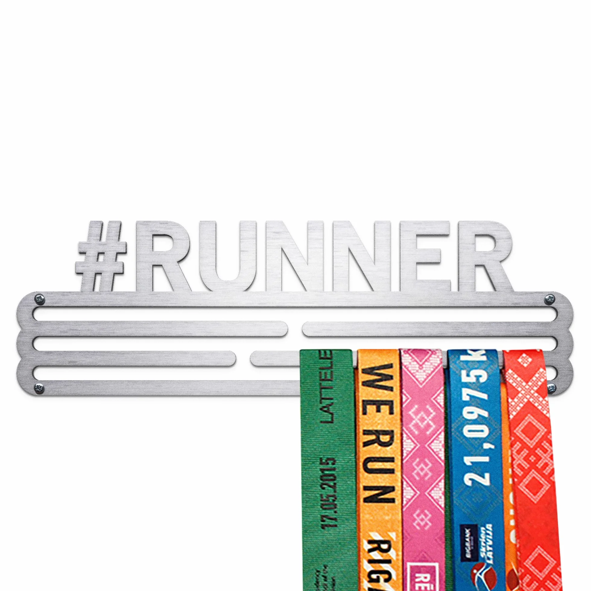 Wieszak na medale #Runner | do 60 medali | uchwyt do biegania i innych nagród sportowych (M | stal nierdzewna)