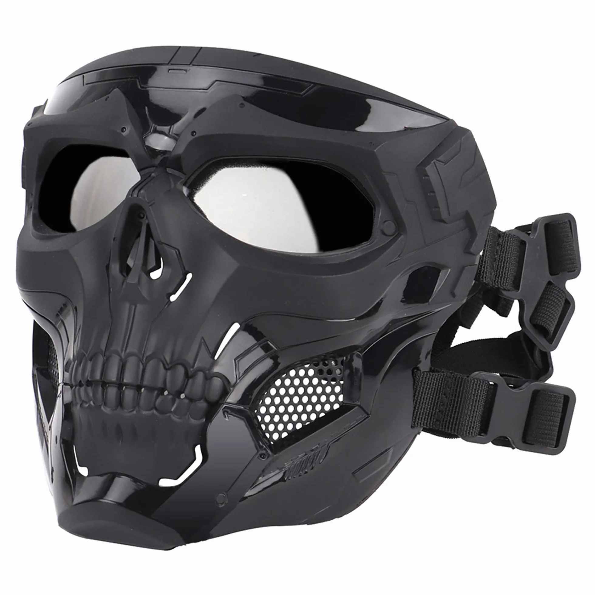 Taktyczna maska z trupią czaszką, oddychająca, pełnotwarzowa maska ochronna do paintballu, gry wojennej, Halloween, Cosplay, na imprezę kostiumową