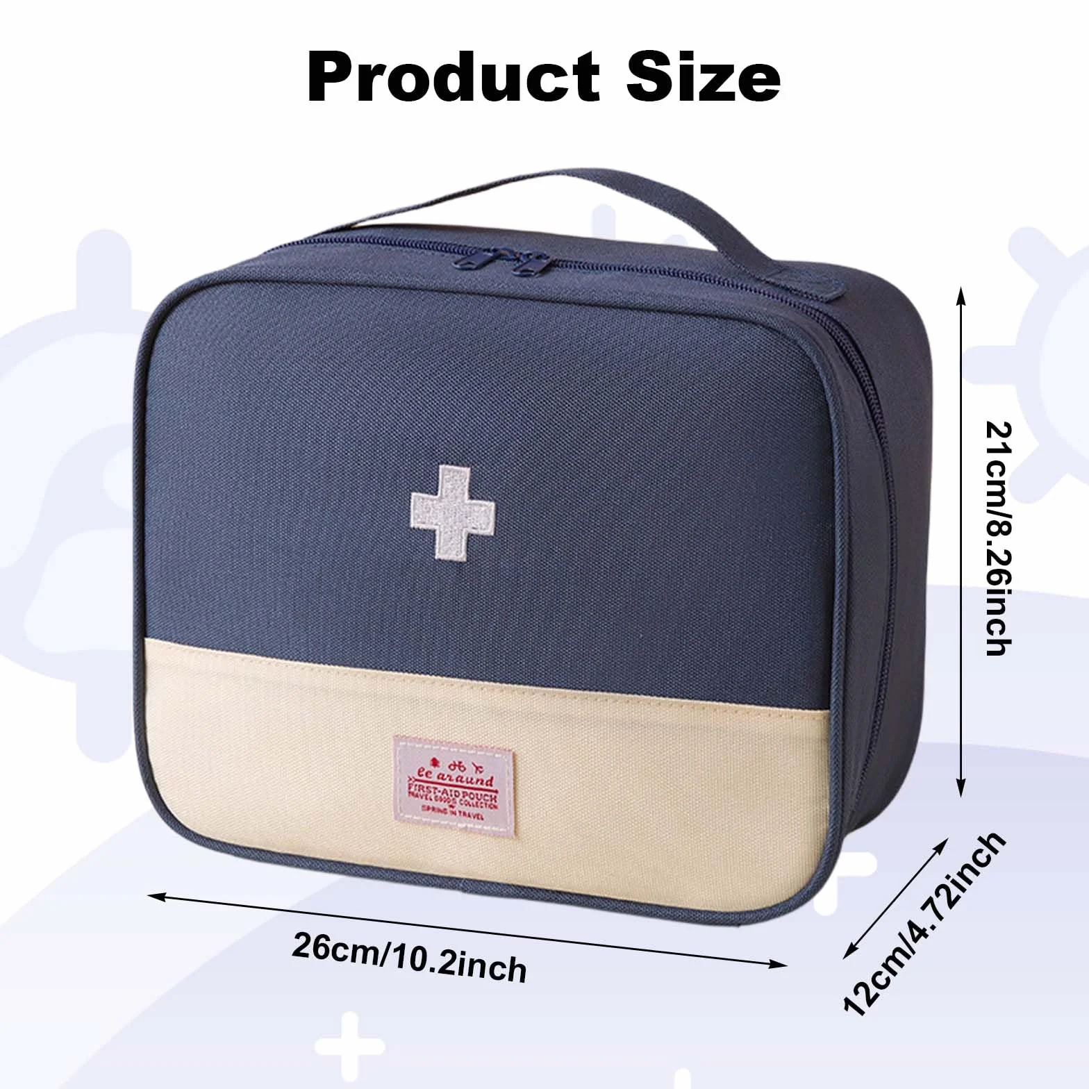 Puste etui medyczne, apteczka pierwszej pomocy, mini apteczka, podróżna kosmetyczka na leki, mini apteczka medyczna, przenośna podróżna pierwsza pomoc