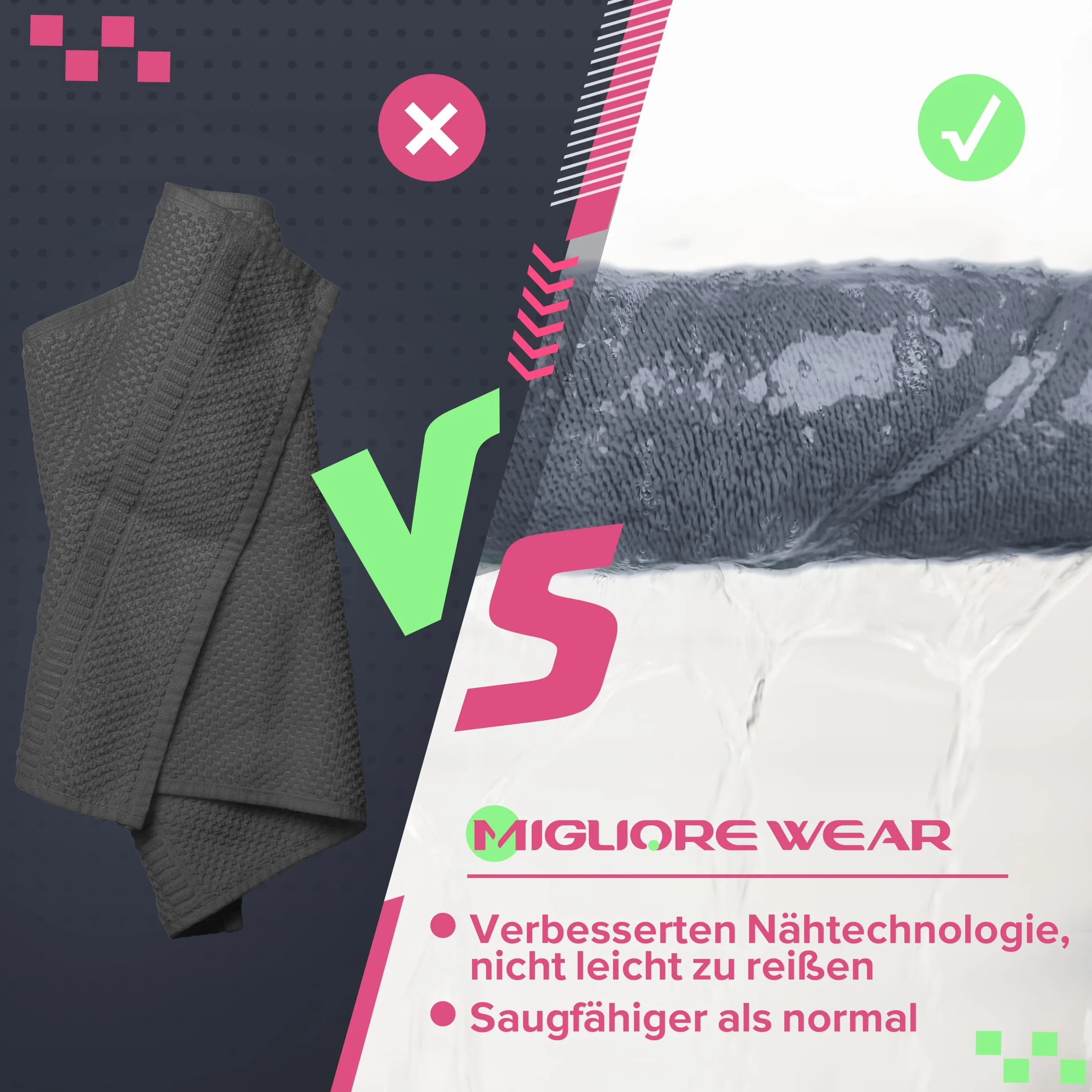 Ręcznik fitness | 120 x 50 cm, sportowy ręcznik z zamkiem błyskawicznym | antypoślizgowy, szybkoschnący, sportowy ręcznik na siłownię, trening siłowniowy
